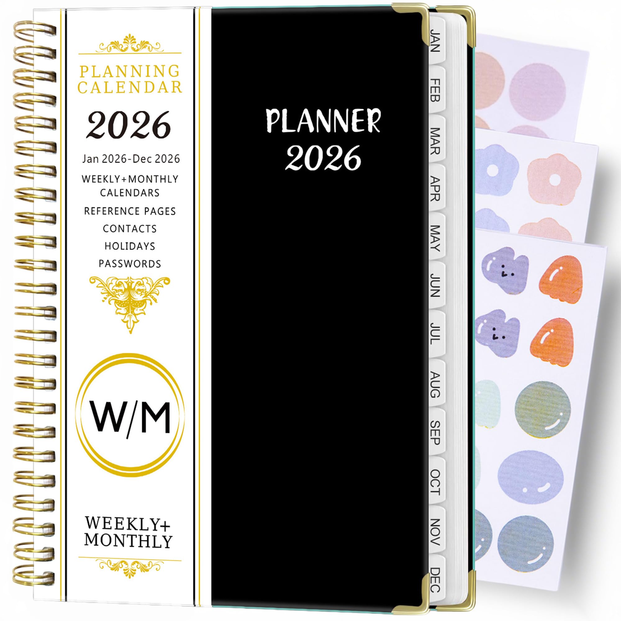 Amazon.co.jp: FENSPARK 手帳 2026 スケジュール帳 2026年1月始まりA5