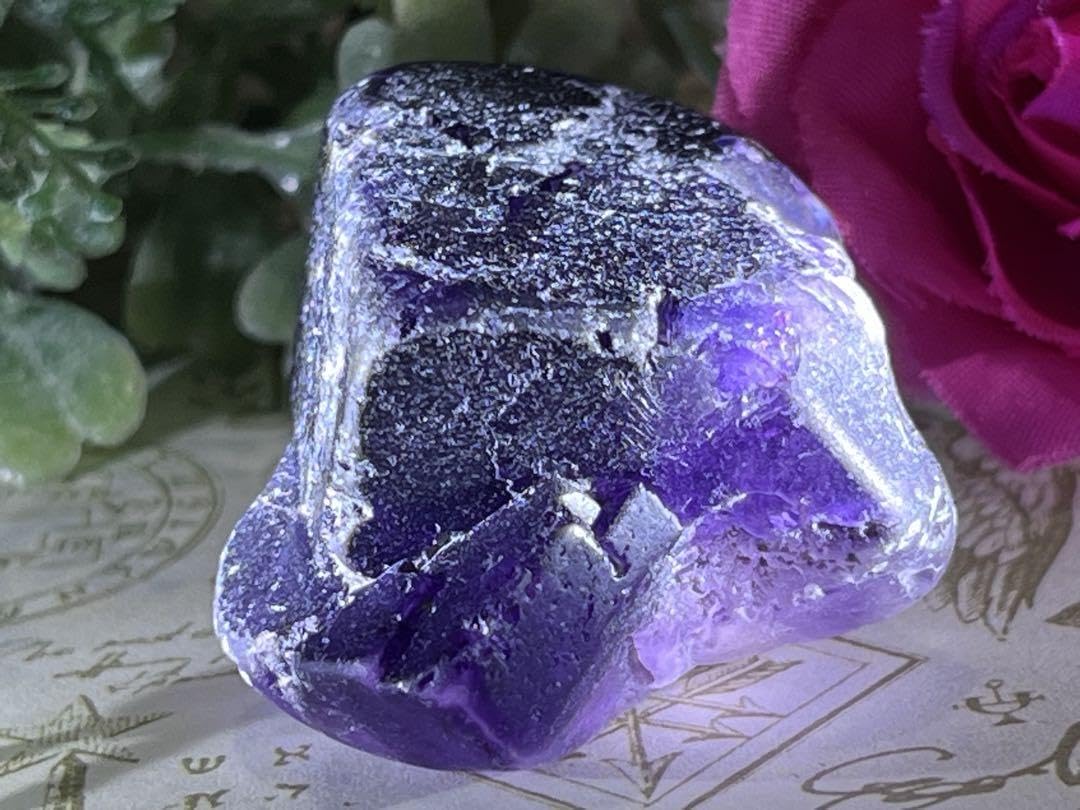 Amazon.co.jp: パープル フローライト 蛍石 ラフストーン 原石