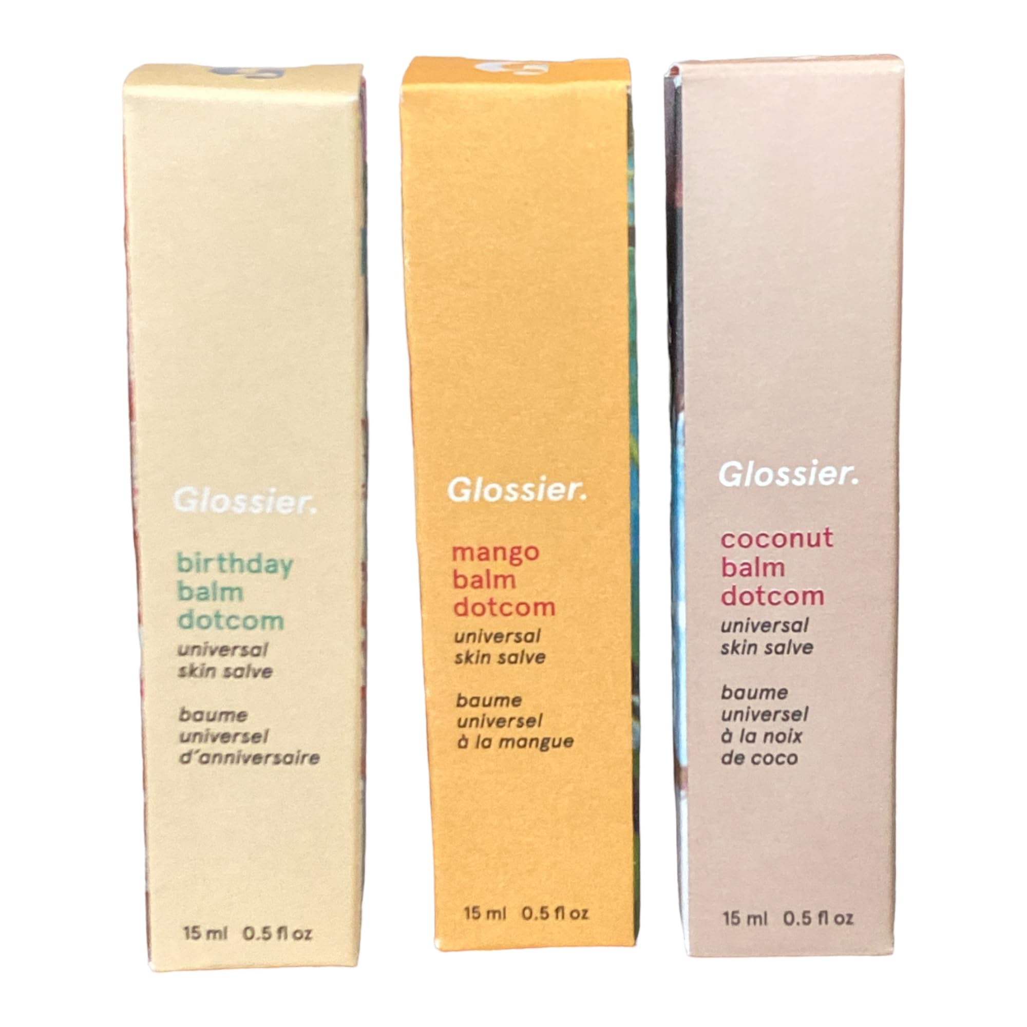 Amazon.com : Glossier Balm Dotcom Trio Mango, Birthday, Coconut