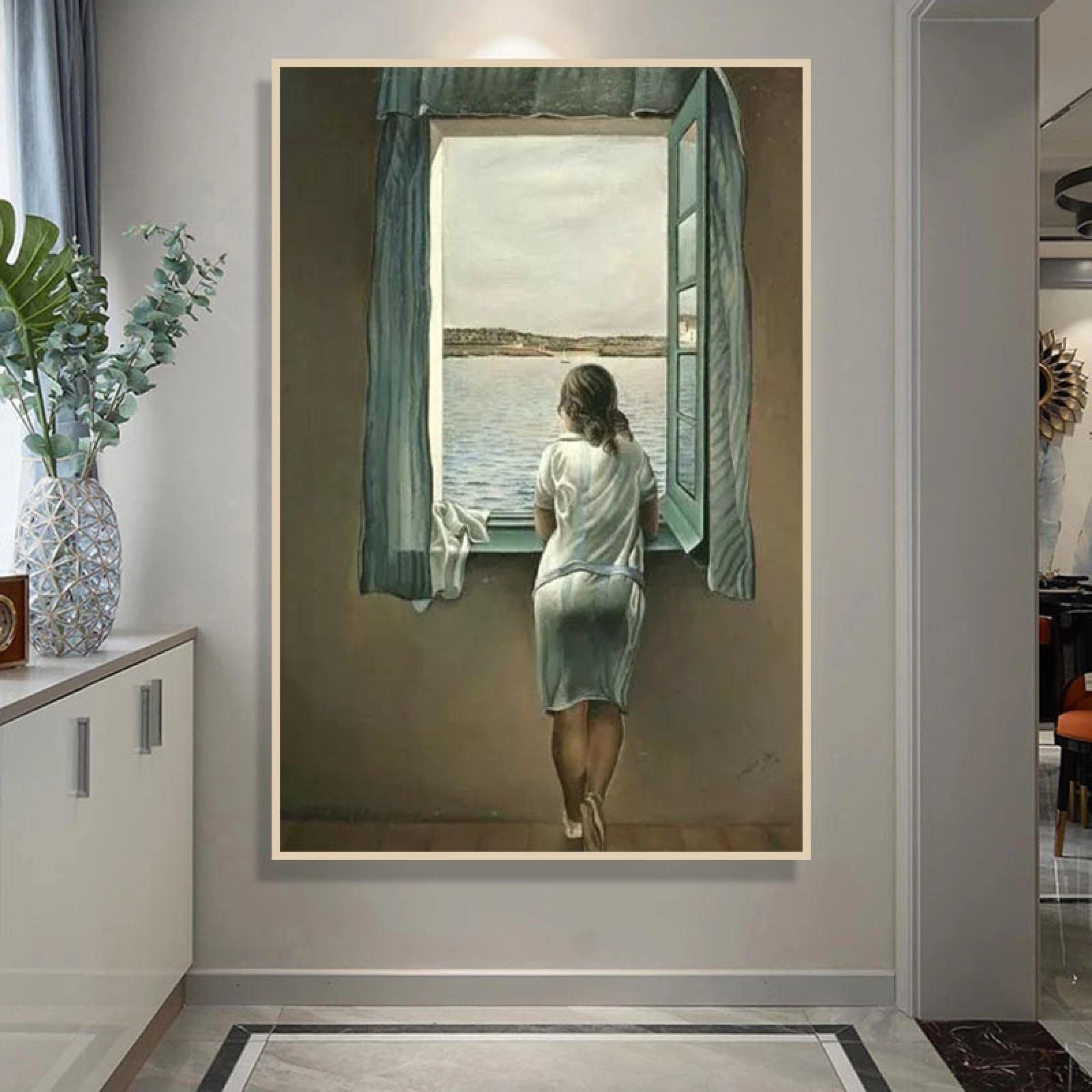 インテリア 絵画 油絵 題ー木陰の女ー f50 インテリア 絵画 油絵 題ー