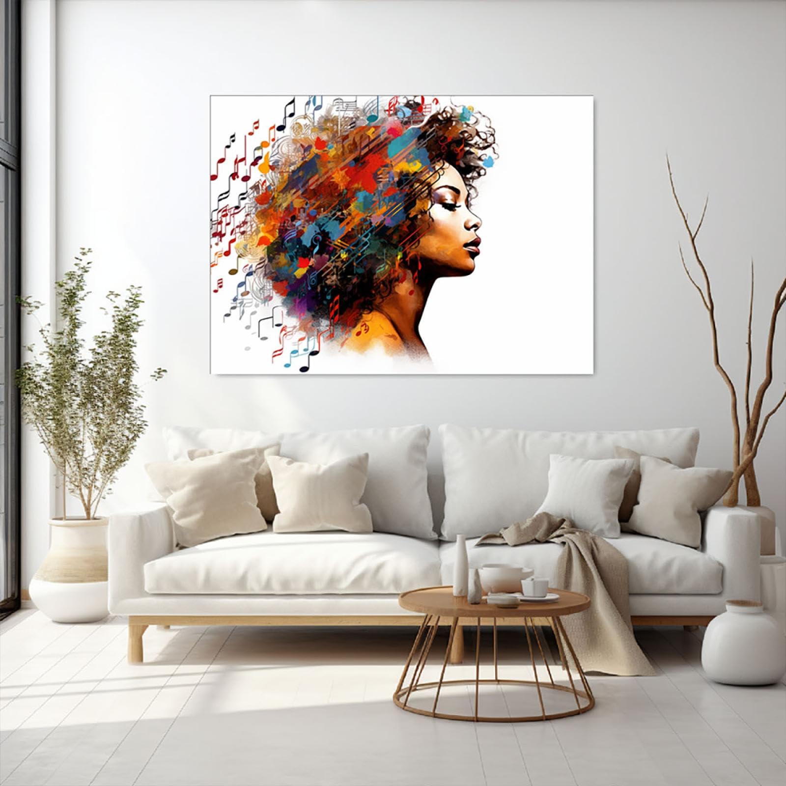 Amazon.co.jp: SHYAMIC 抽象的なカラフルな絵画, アフリカ系アメリカ人