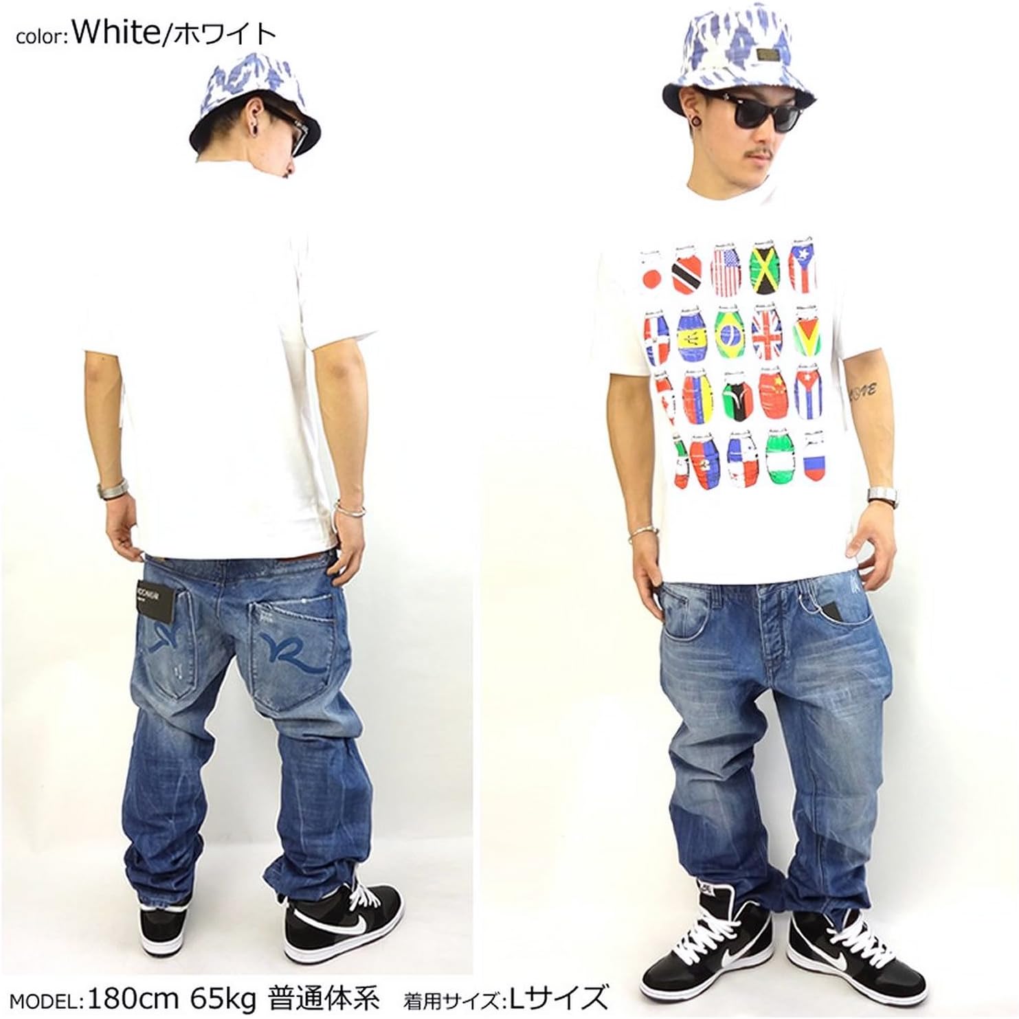 Amazon | ロカウェア ROCA WEAR Tシャツ メンズ 半袖 ヒップホップ b系