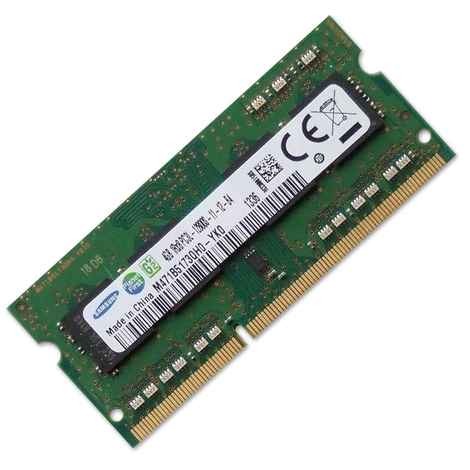 SAMSUNG M471B5173QH0-YK0 4GB 1Rx8 PC3L - 12800S DDR3 SODIMM at