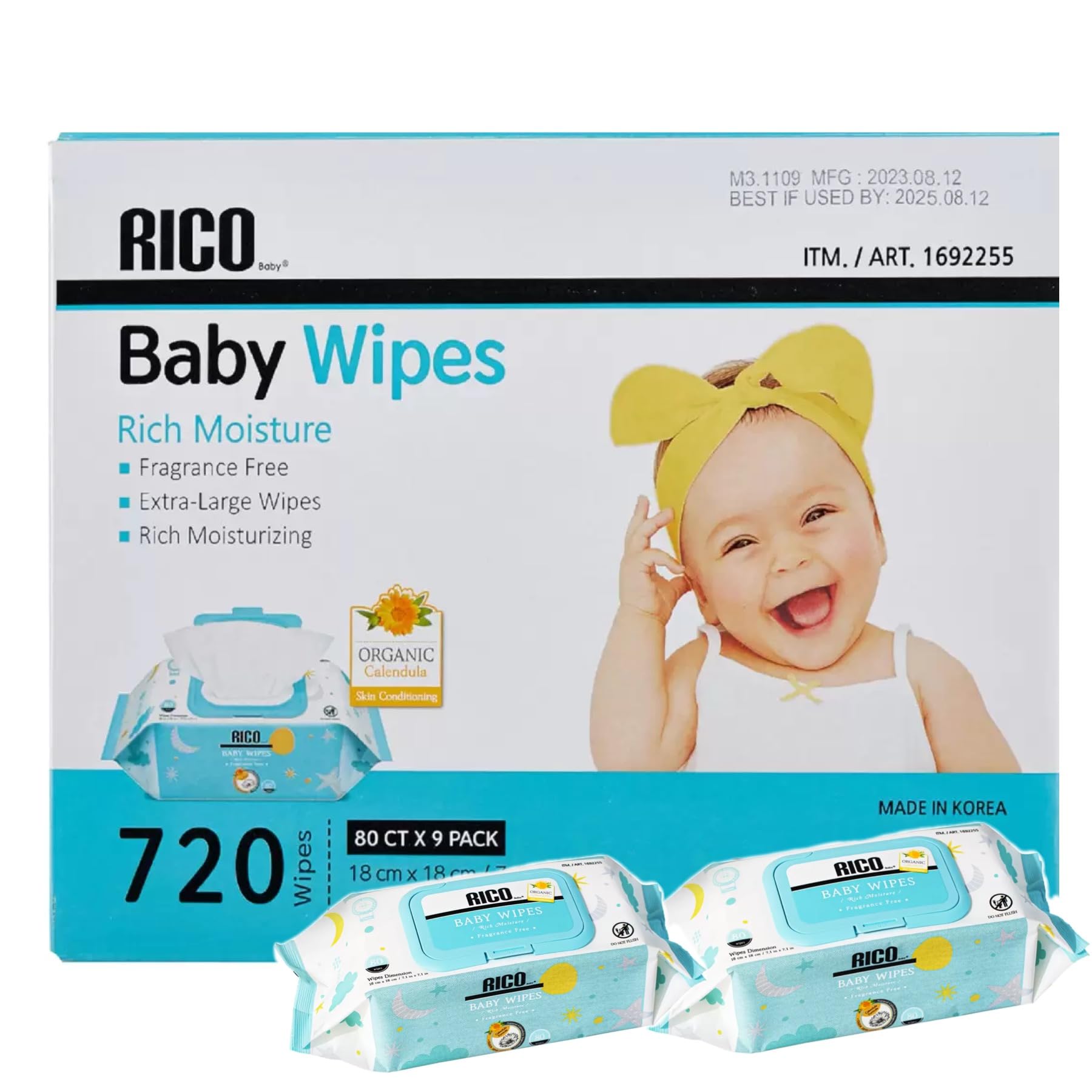 Amazon.co.jp: コストコ RICO おしりふき リコ 赤ちゃん 720枚 無香料