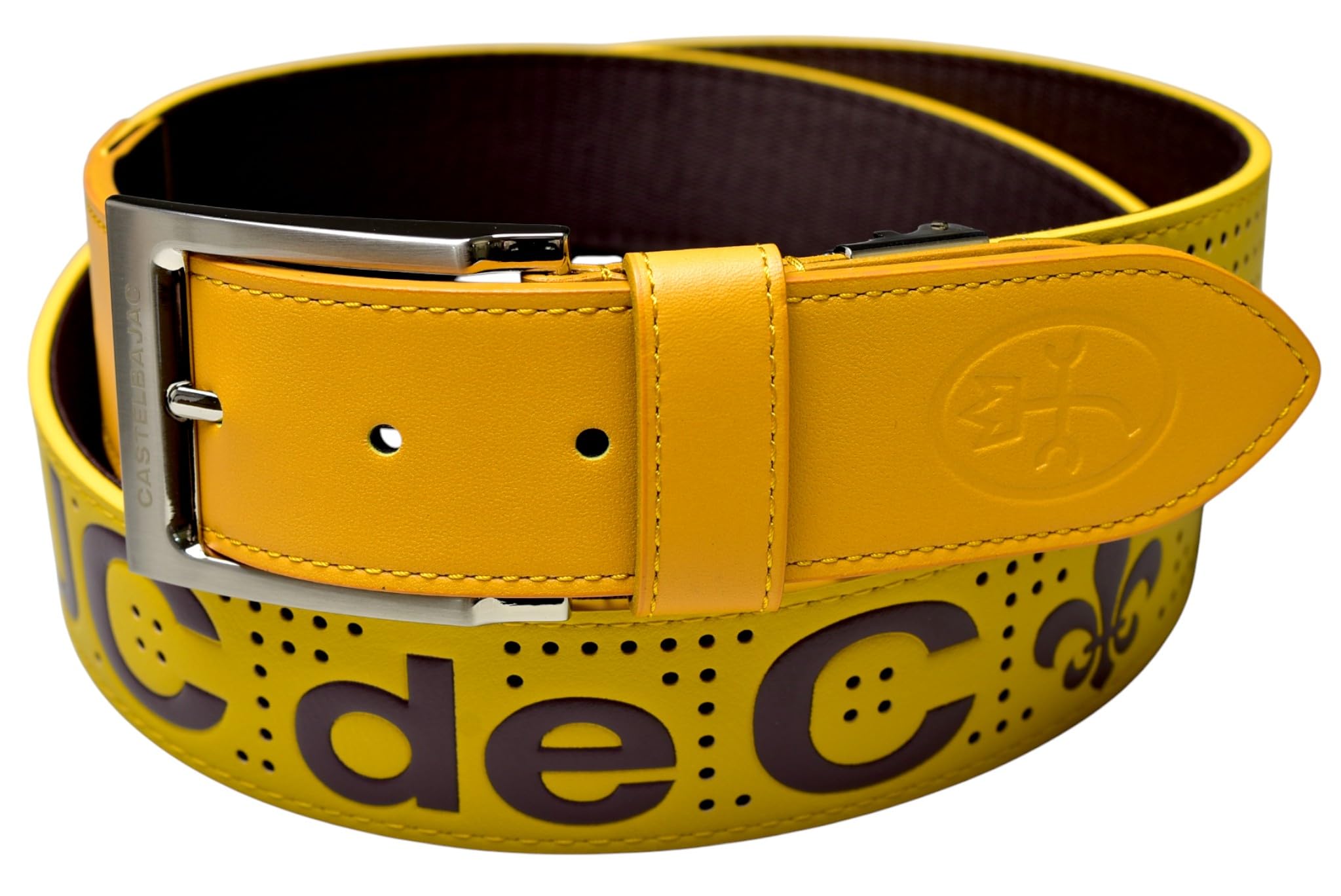 Amazon.co.jp: [カステルバジャック] パンチングベルト メンズ ゴルフ