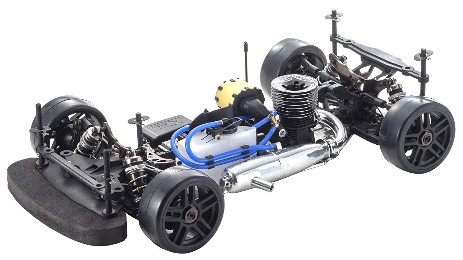 京商 エンジンラジコンカー 1/10 ボディ メカ付 送信機、単3電池box