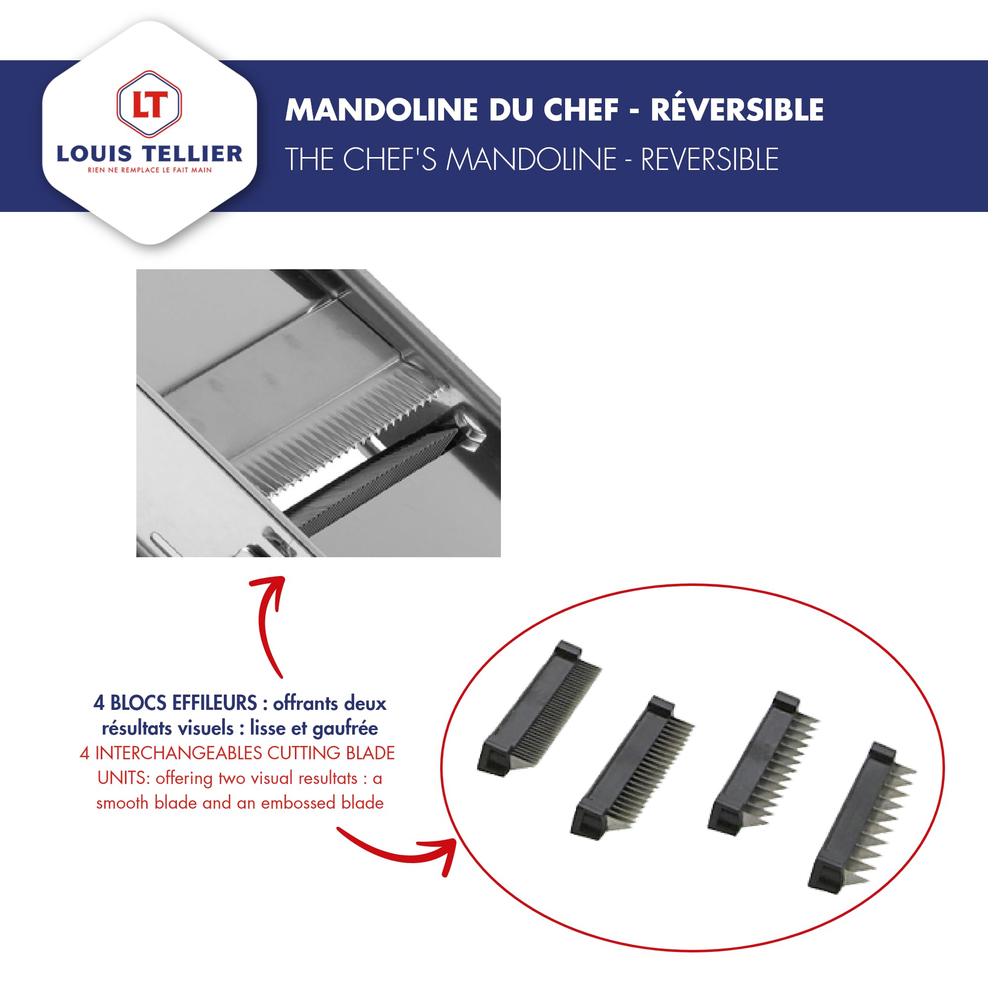 Amazon | Bron Chef's マンドリンスライサー 安全足と4枚の刃付き