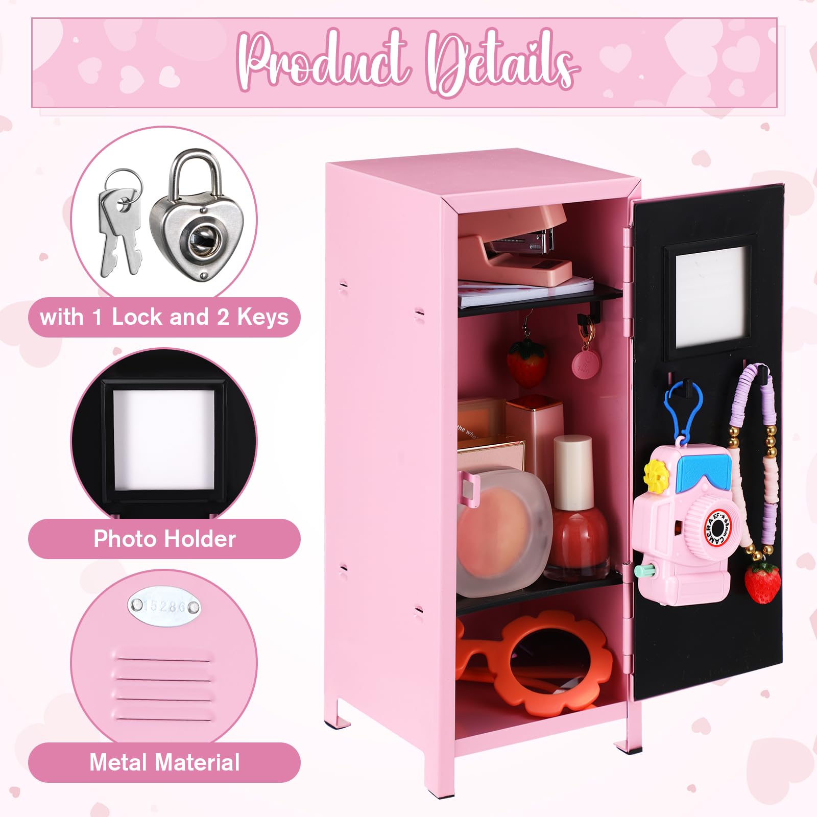 Amazon.co.jp: Vercraft ミニメタルロッカーストレージ 2個 ロックと2