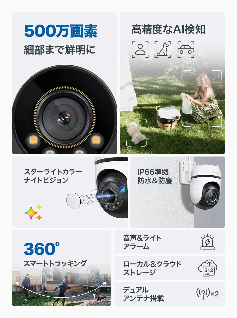 Amazon.co.jp: 【Amazon.co.jp限定】TP-Link tapo 屋外カメラ WiFi