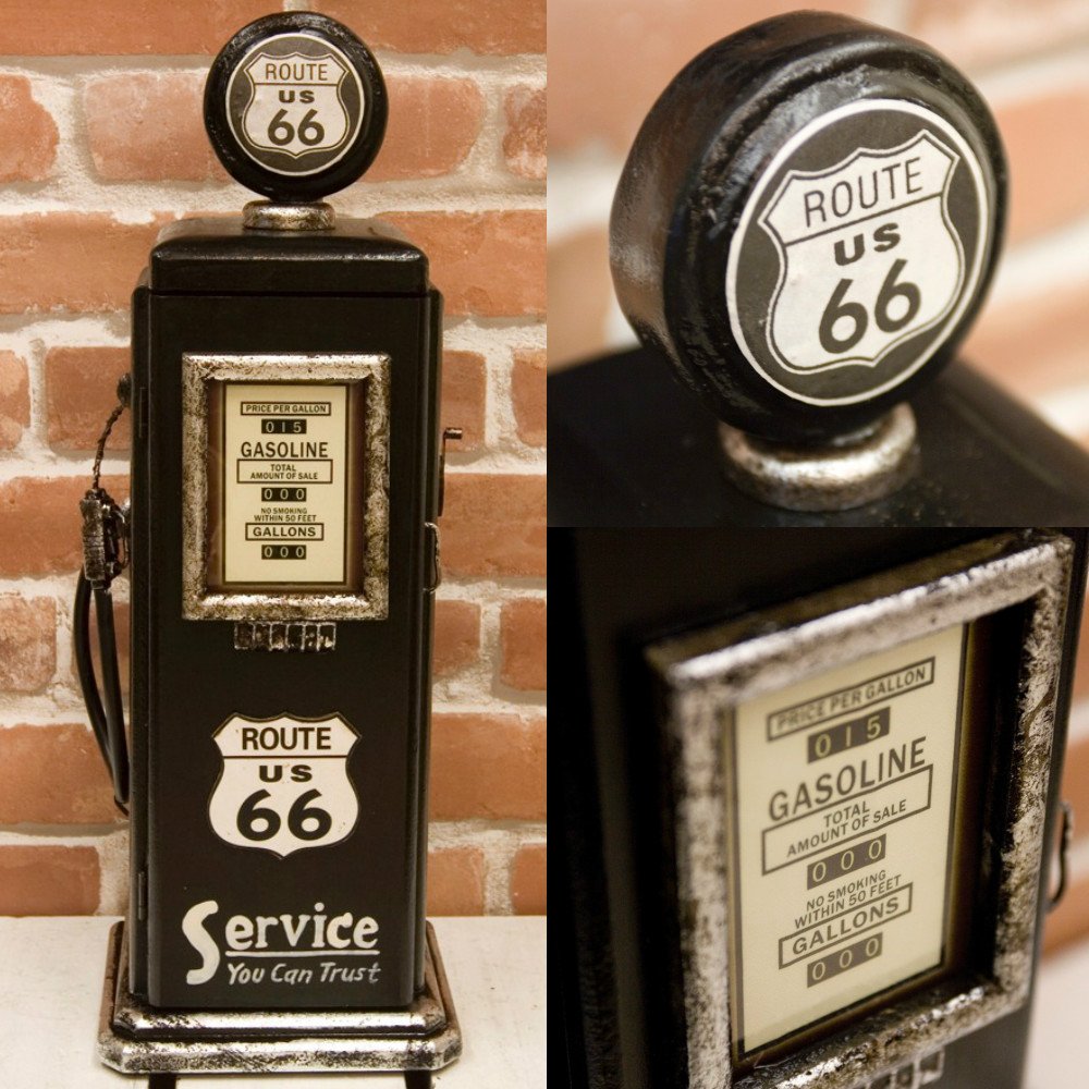 Amazon.co.jp: ROUTE66 ガスポンプ型 2段 キャビネット （Sサイズ 53cm