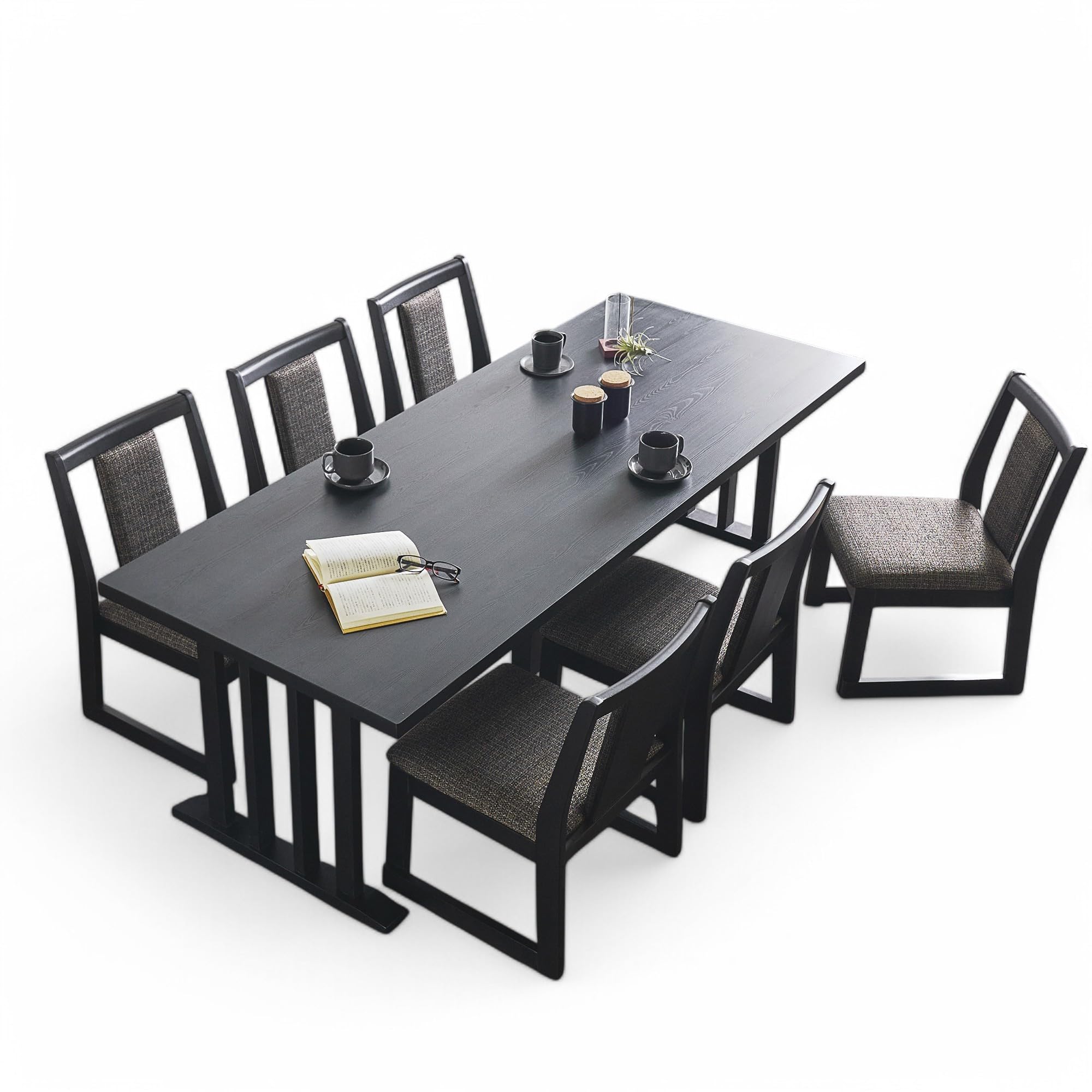 Amazon｜Cスタイル 和室 畳用 ダイニングテーブルセット 6人掛け 7点