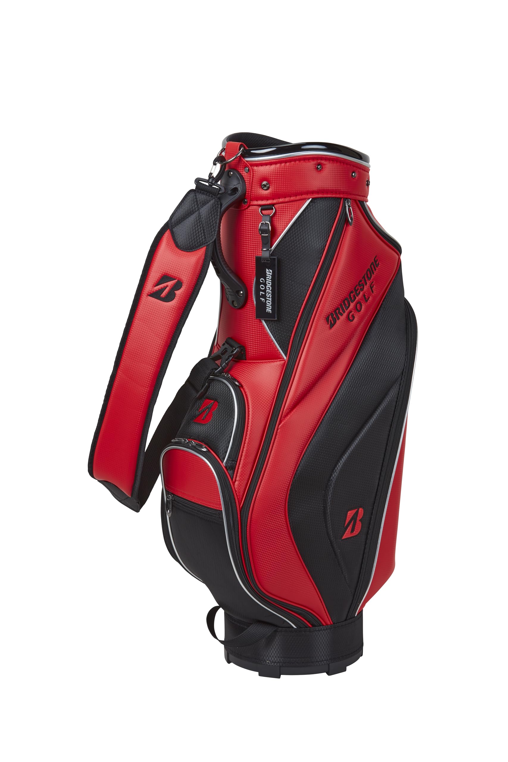 BRIDGESTONE ゴルフバッグ 黒/赤 BSGキャディバック CBG613
