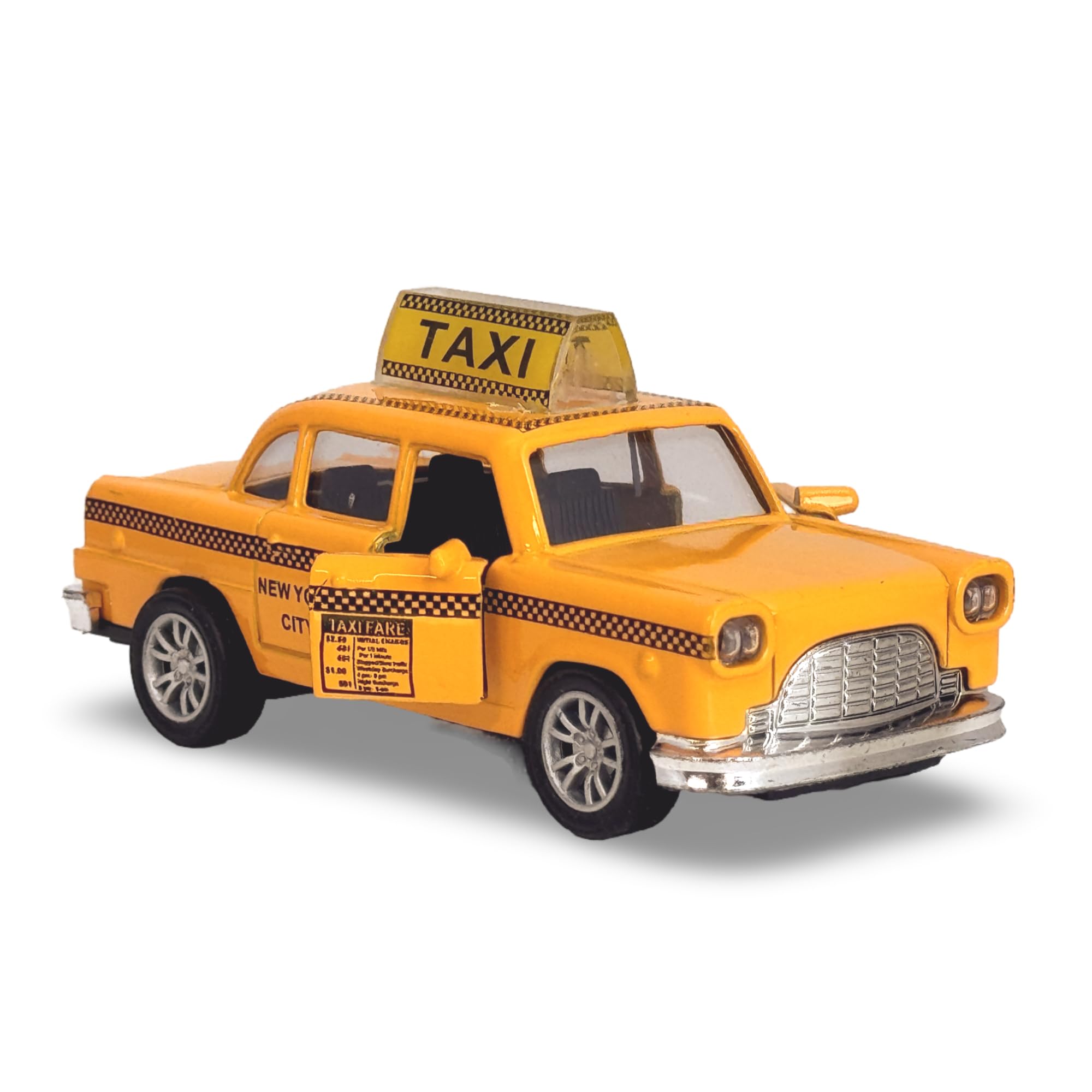 Amazon | NYC Taxi in Yellow Cab with Pullback Action, Die Cast New