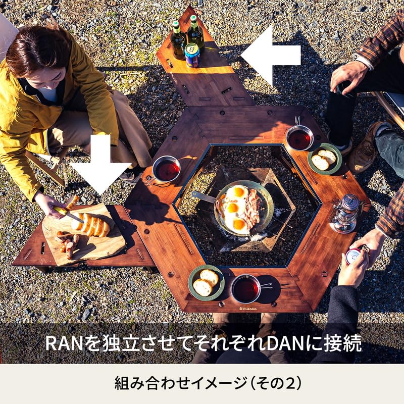 Amazon | Hilander(ハイランダー) ヘキサゴンテーブル RAN RAN