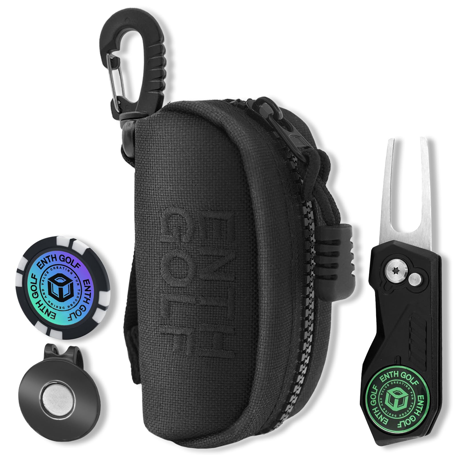 Amazon | ENTH 1000D 高耐久ナイロン ゴルフボールケース【2個用