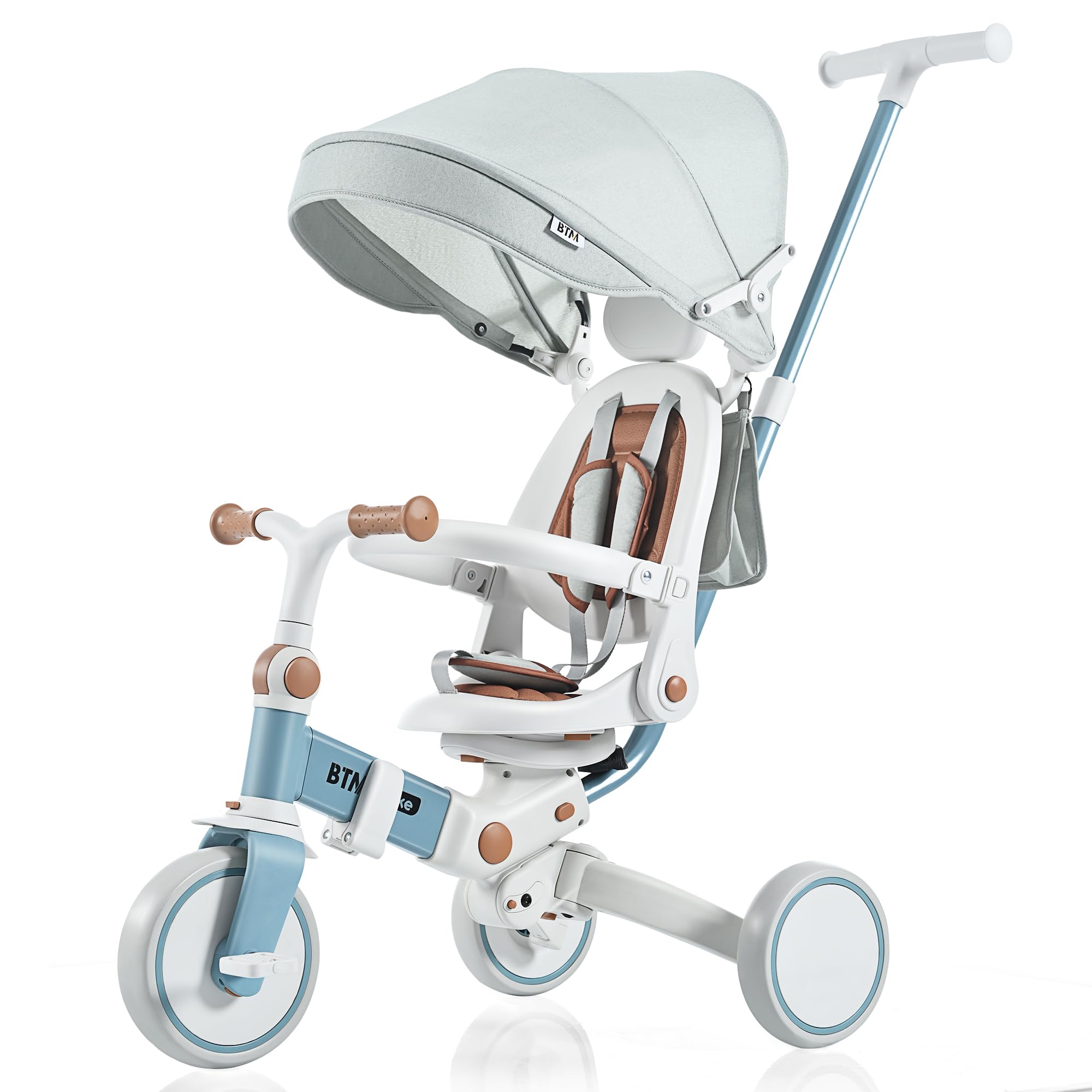 Amazon.co.jp: BTM 子供用三輪車 折りたたみカバー 手押し棒付き 7in1