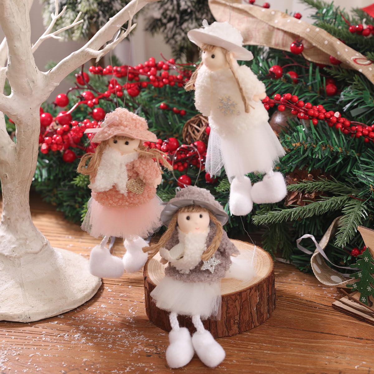 Amazon.co.jp: FZBNSRKO クリスマスエンジェルオーナメント 天使人形