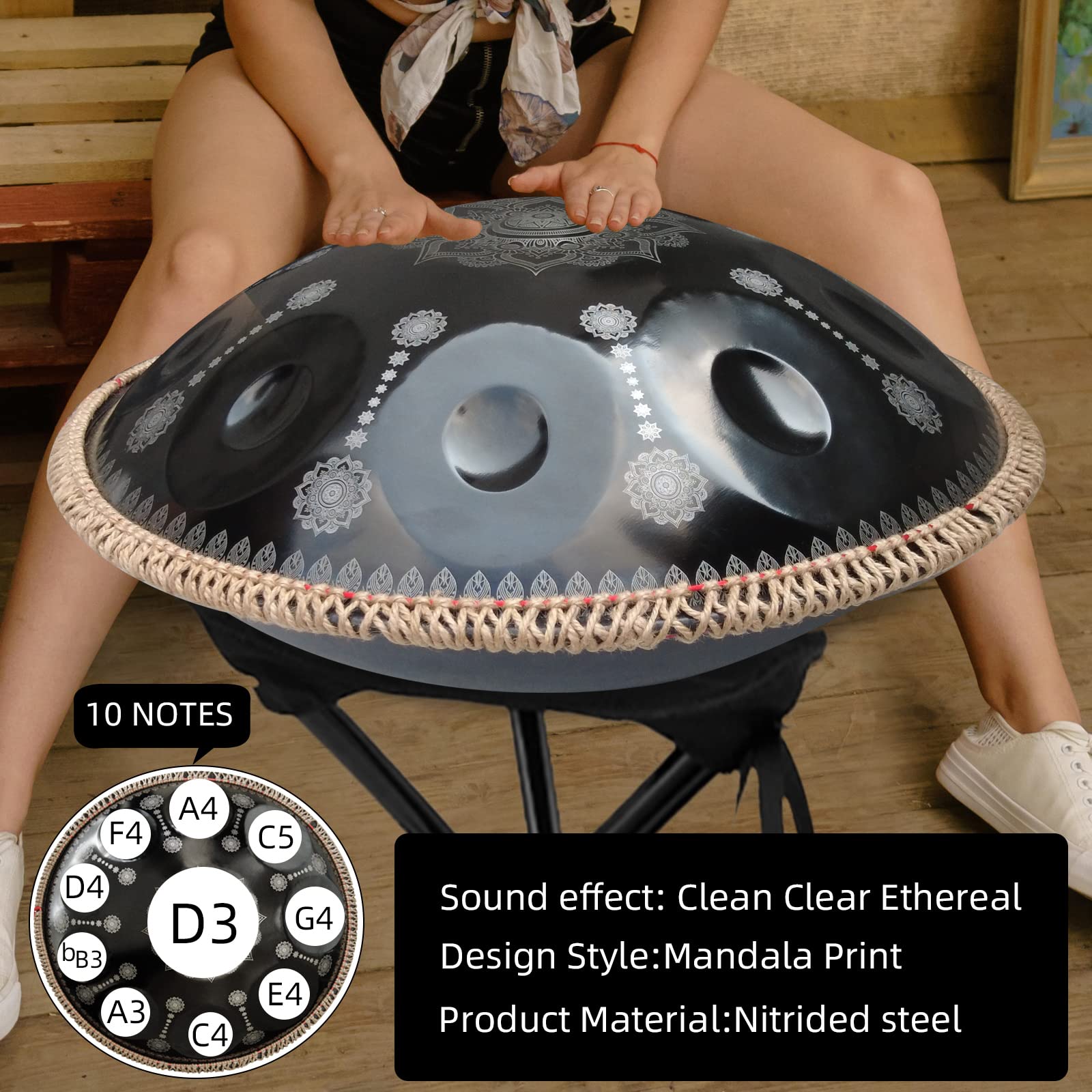 Amazon.com: 22 Inches 10 Notes D Minor 432HZ Adult's Steel Handpan