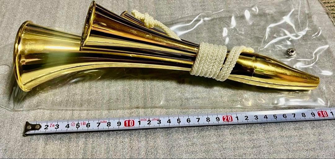 チアホーン 4連ホーン 金属製 2個セット ゴールド サッカー フットサル