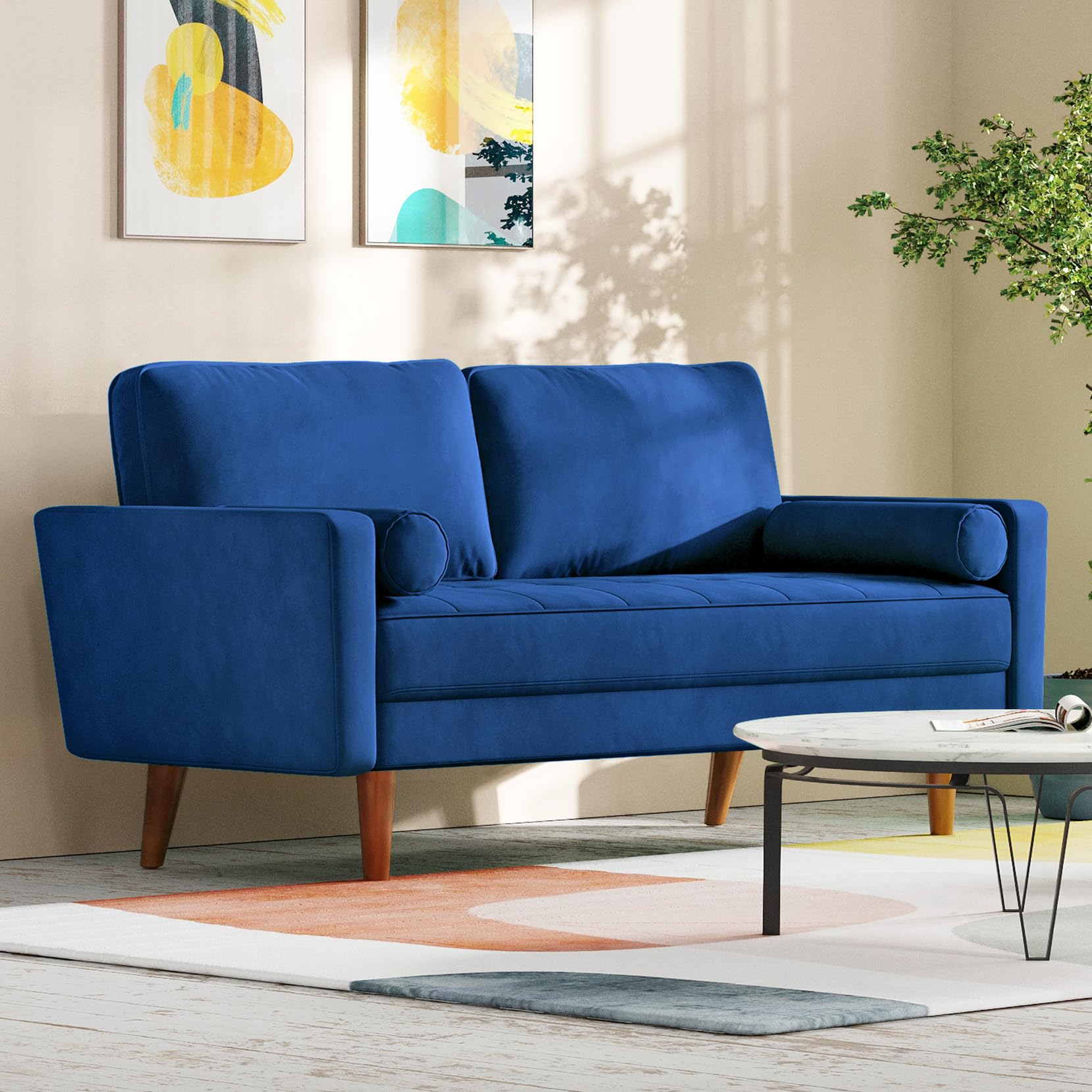 Amazon｜Vesgantti ソファ 2人掛け おしゃれ ベルベット 座り心地よい