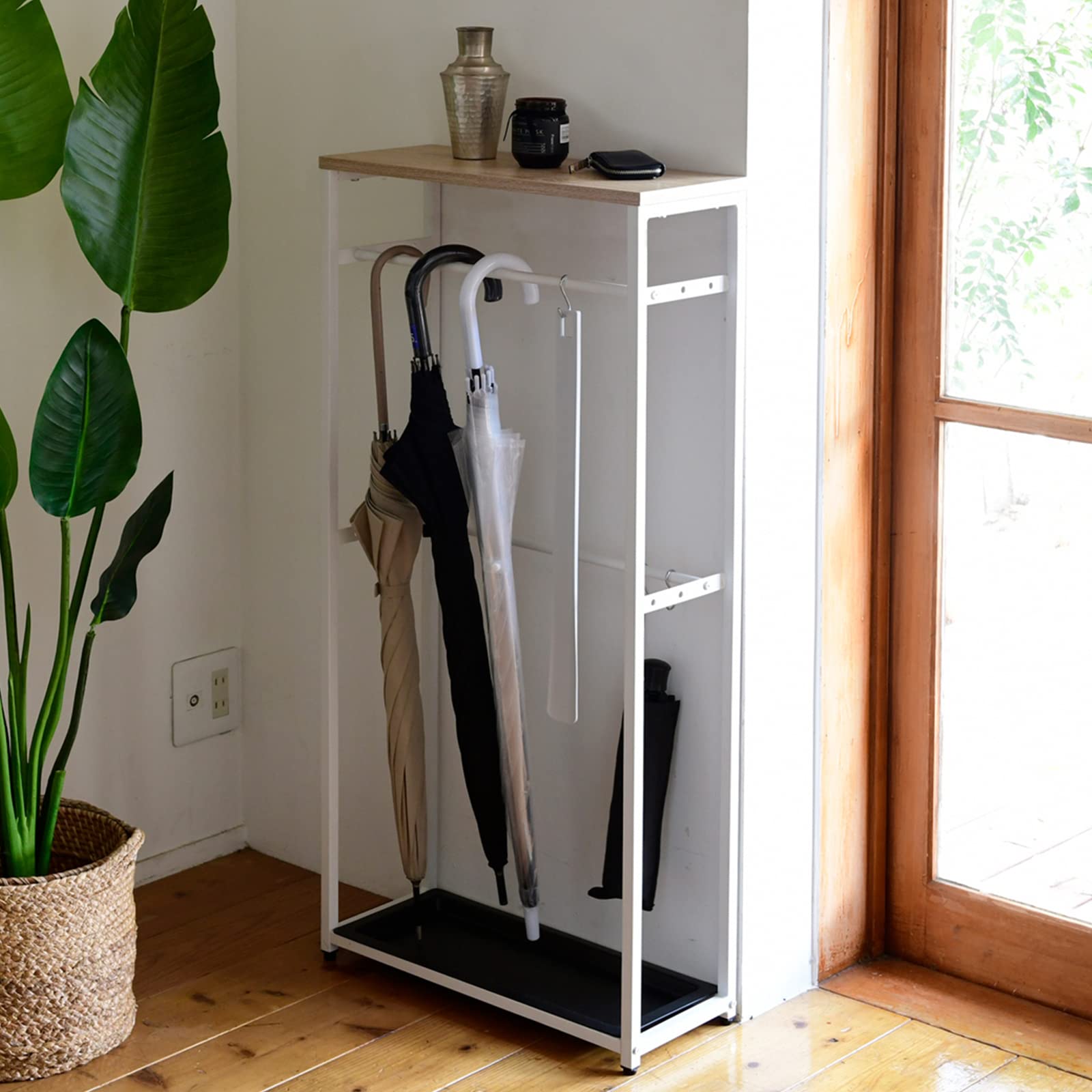 Amazon｜山善(YAMAZEN) 傘立て (傘かけ) 玄関 スリム 【70cm傘対応