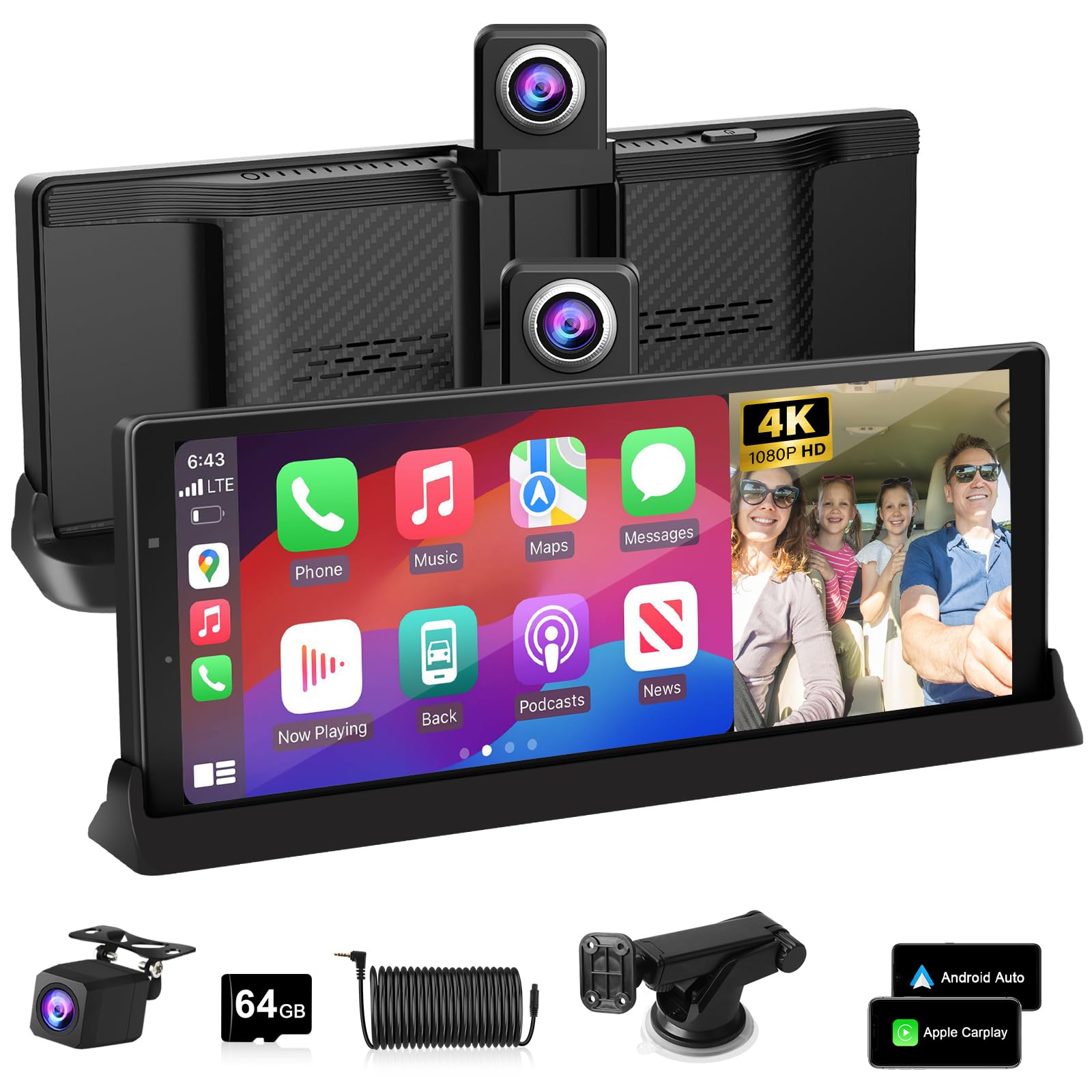 Amazon.com: 2026 Exclusive 10.26'' 4K CarPlay Screen for Car 350