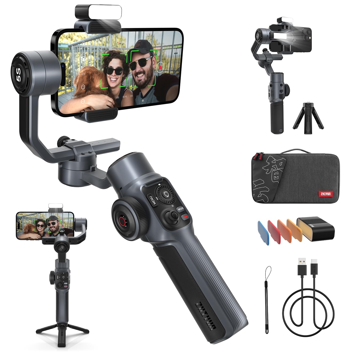 Amazon.com: Zhiyun Smooth 5S Phone Gimbal, 3-Axis Smartphone