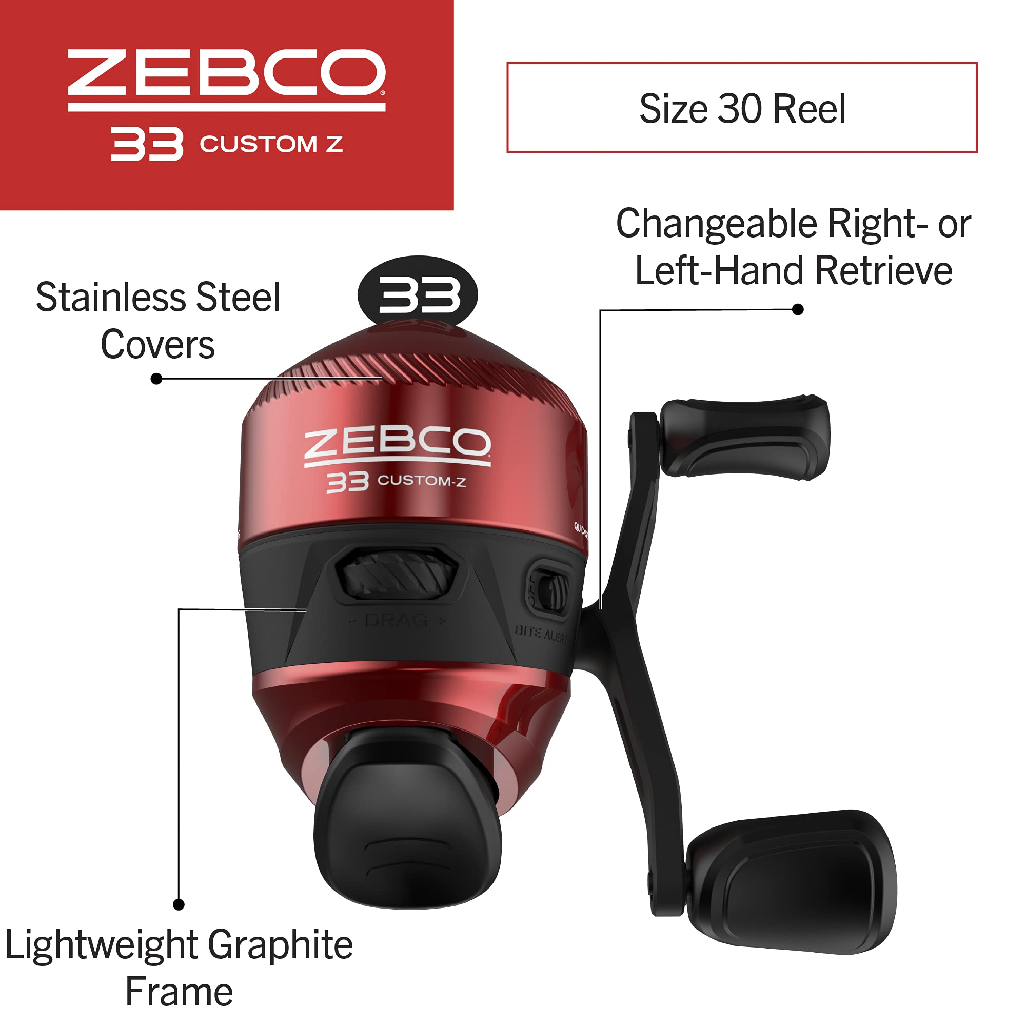 Amazon.co.jp: Zebco 33 カスタム Z スピンキャストリールと釣り竿