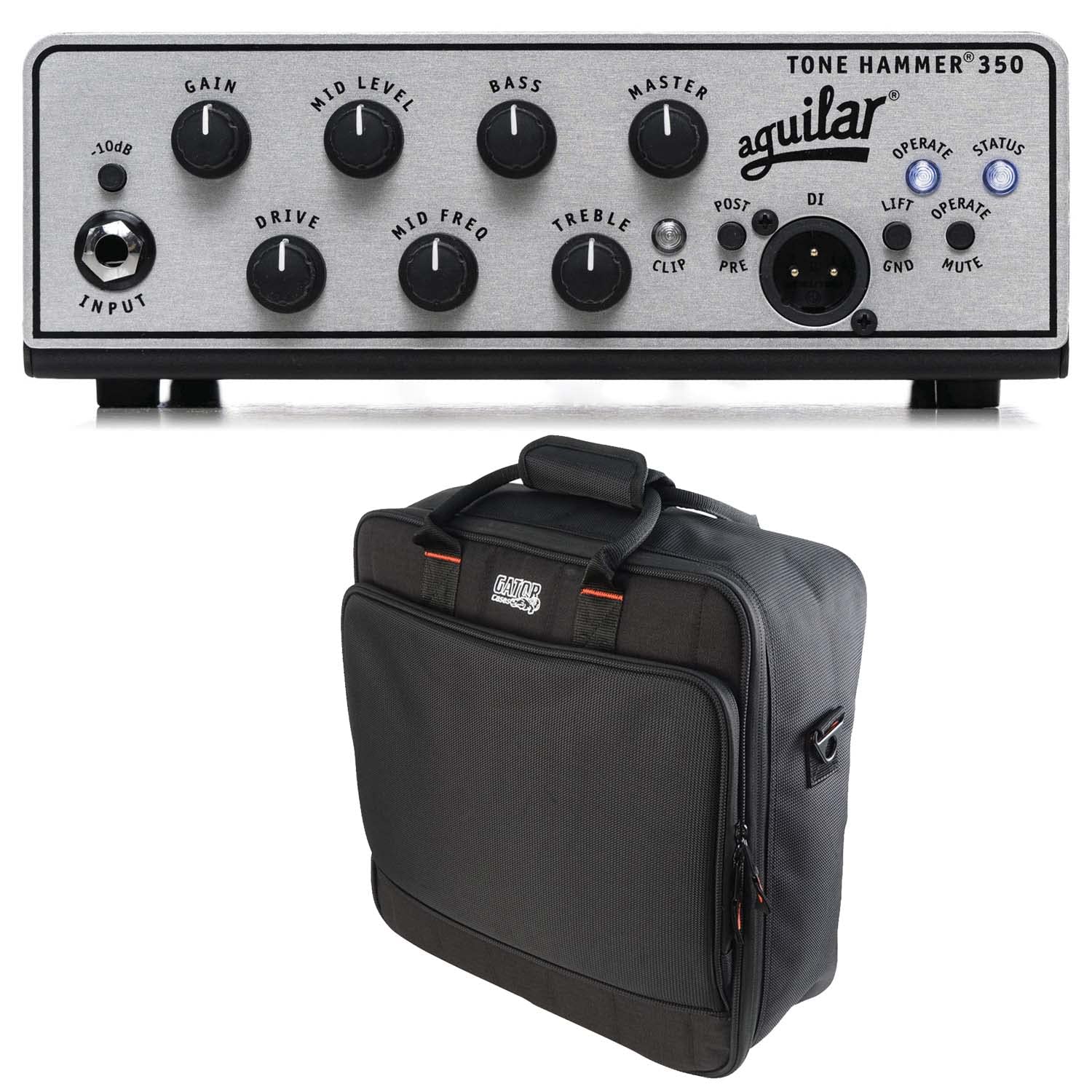 Amazon.com: Aguilar Tone Hammer 350 Bass Amp Head, Gator