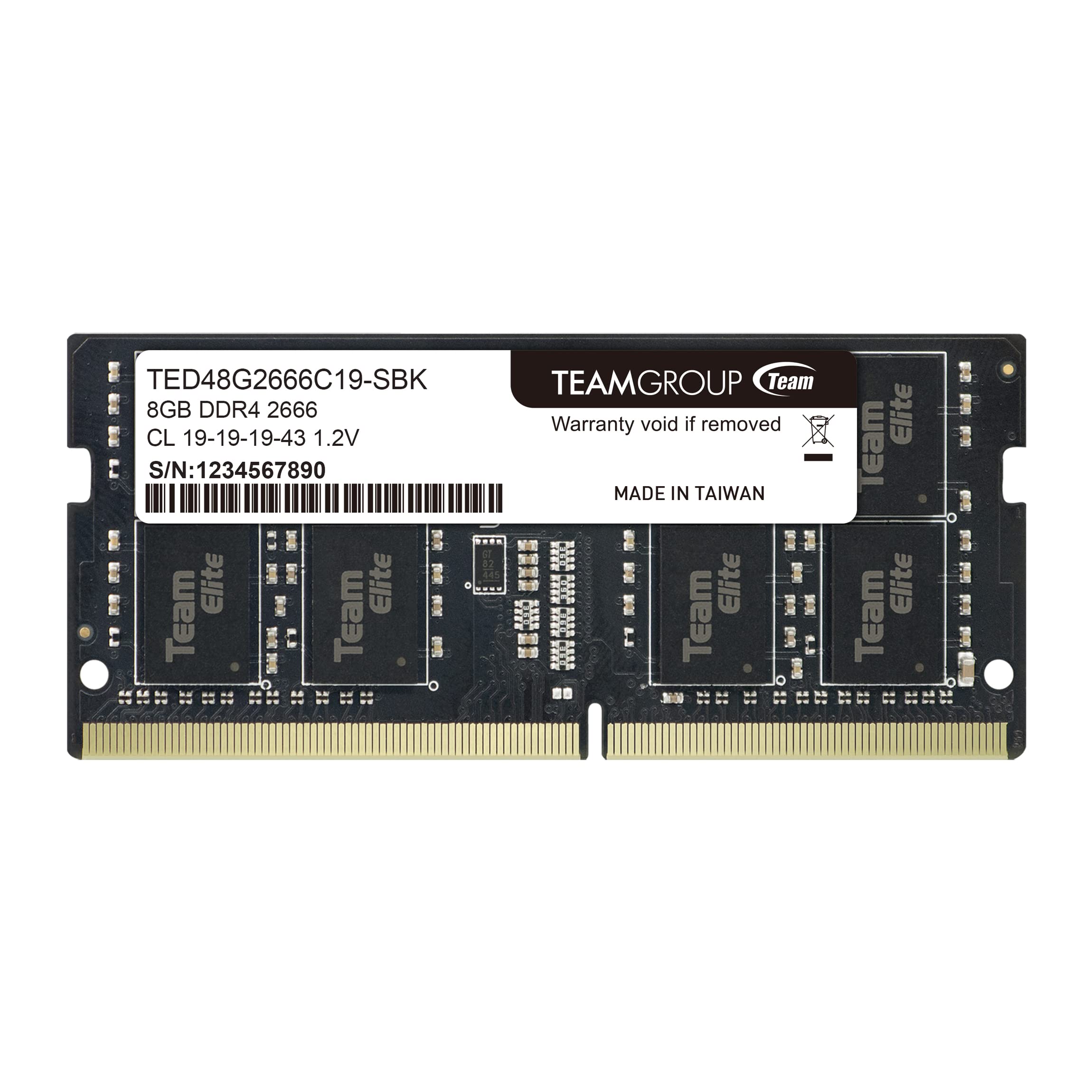 TEAMGROUP Elite DDR4 8GB Single 2666MHz PC4-21300 CL19 Unbuffered