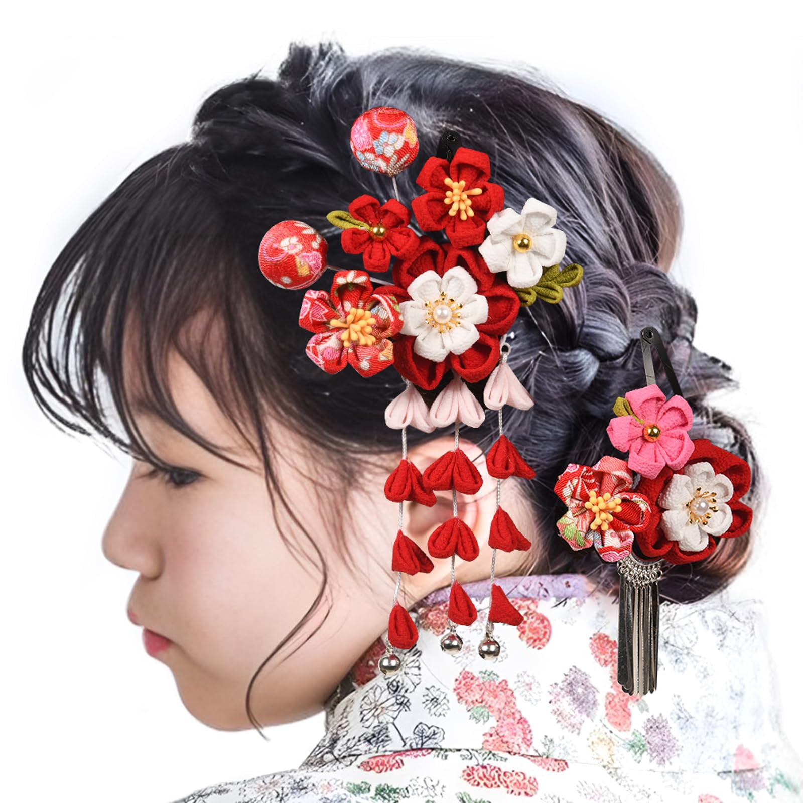 Amazon.co.jp: [OTAKUMARKET] 七五三 髪飾り 753 卒業式 成人式 浴衣