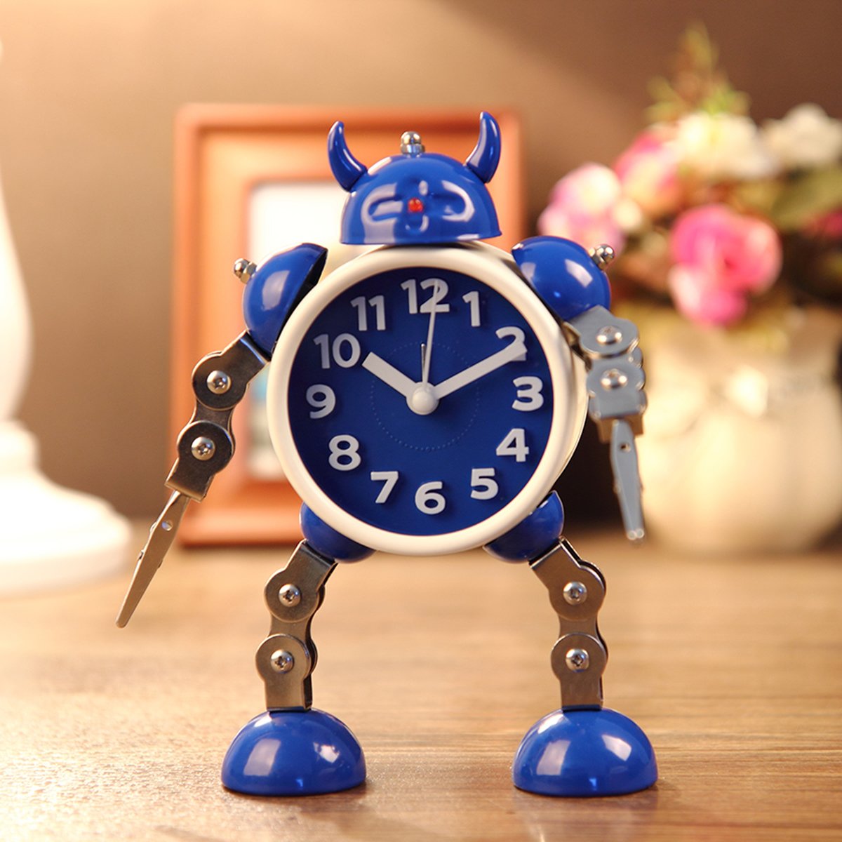 Amazon.com: Modern Robot Kids Alarm Clock -Analog Time Silent