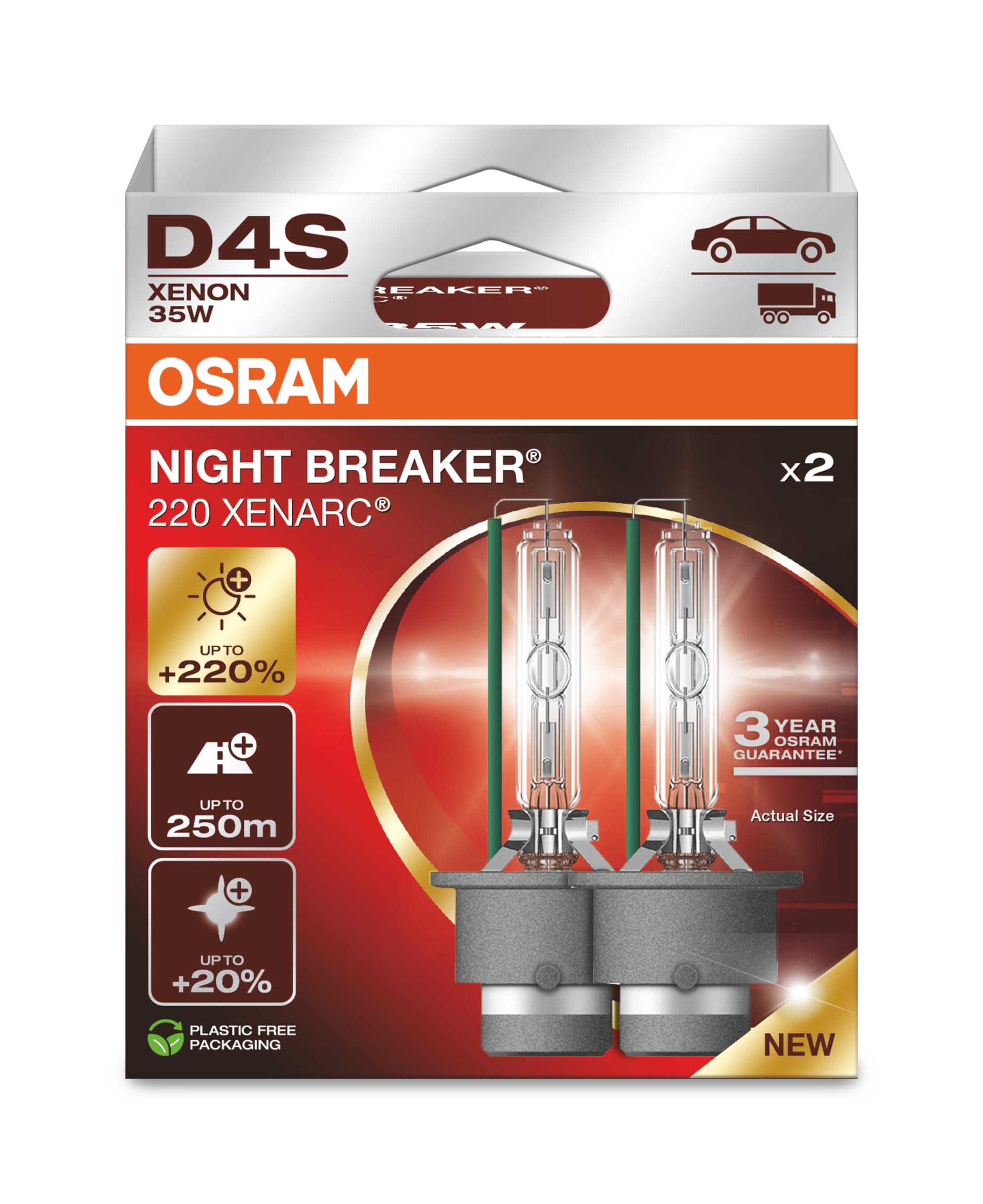 Amazon.com: OSRAM Xenarc Night Breaker 220, D4S, +220% More