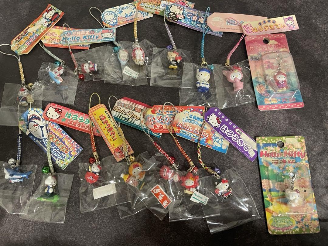 未使用】ご当地根付け まとめ売り ご当地キティ根付ストラップまとめ売り