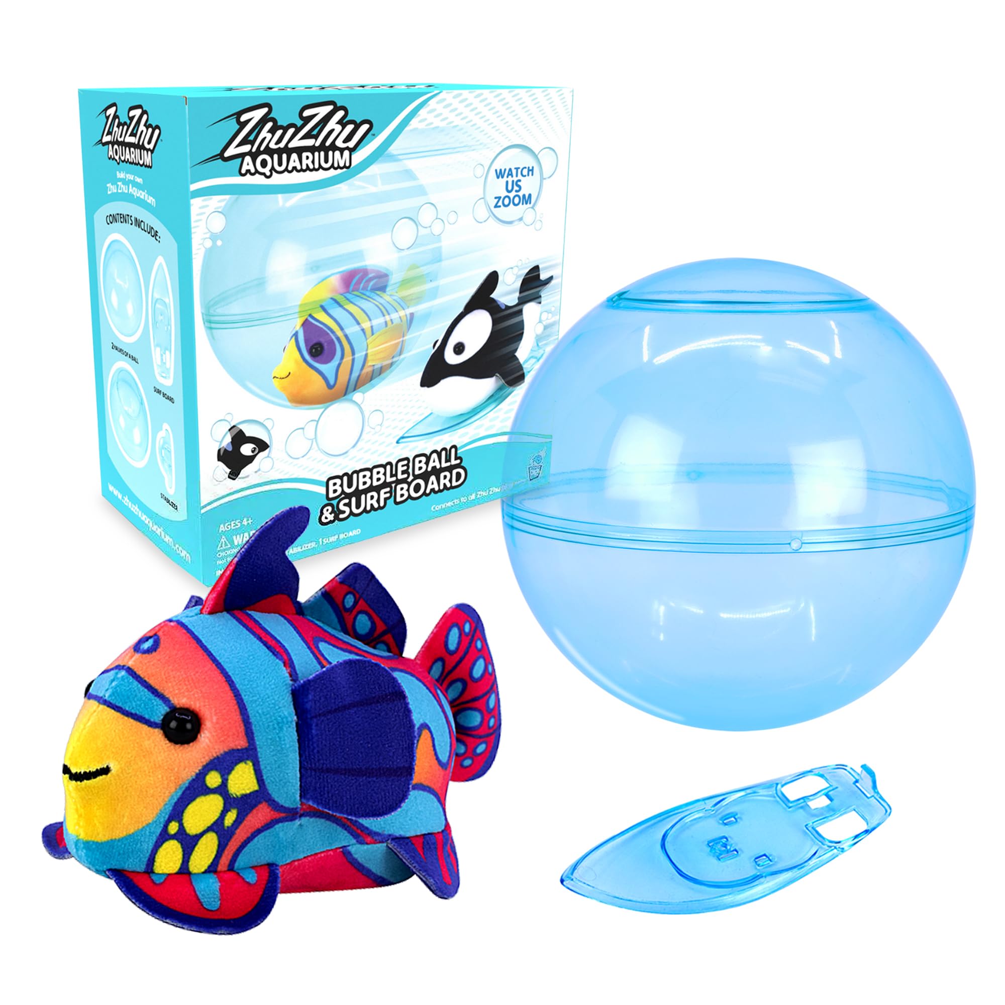 Amazon.com: zhuzhu Aquarium Bubble Ball & Surf Board with Mandarin