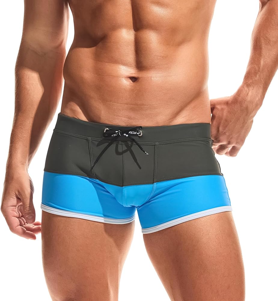 Taddlee Swimsuits Men's Swim Boxer Trunks Sexy Swimwear Square Cut