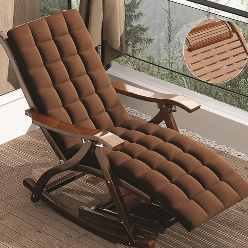 Amazon｜Floralies ロッキングチェア 折りたたみ式 竹製 揺れる椅子 1