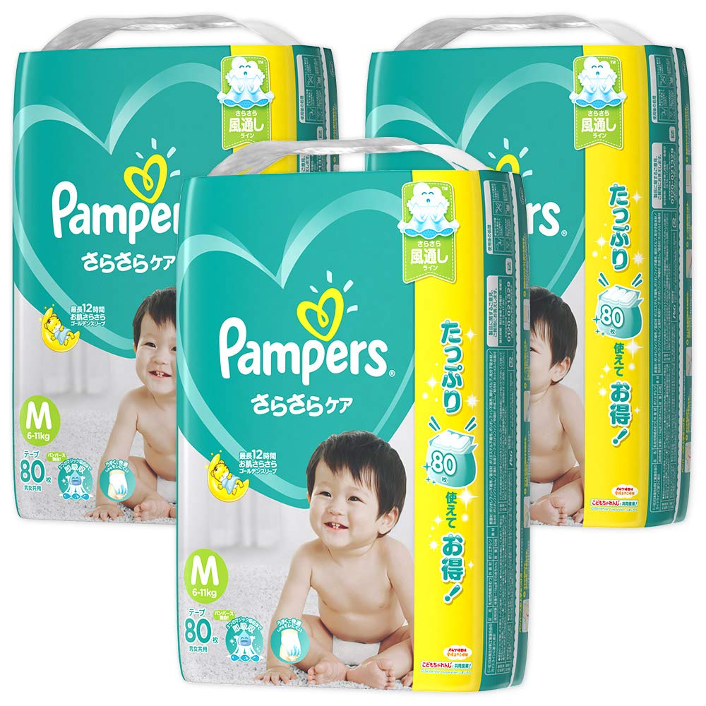 Amazon | 【ケース販売】 パンパース テープ M(6~11kg) さらさらケア