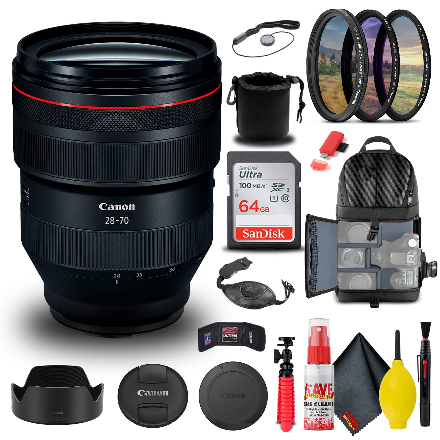 Amazon.com : Canon RF 28-70mm f/2L USM Lens (2965C002) + Backpack
