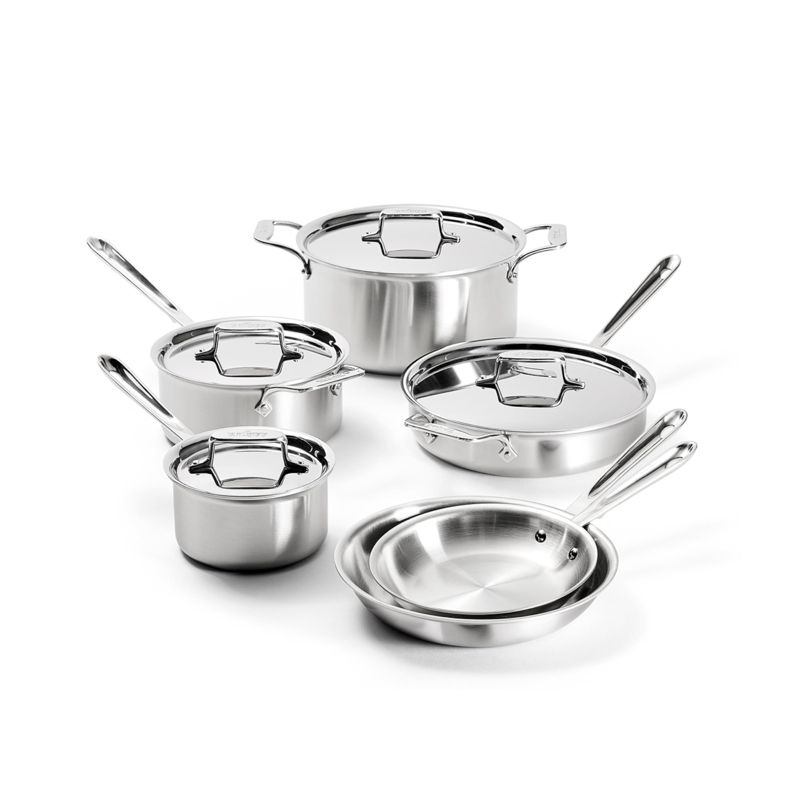 Amazon.com: All-Clad D5 10-Piece Stainless Steel Cookware Set, The