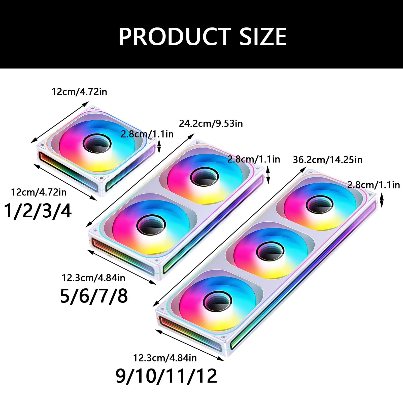 Amazon.co.jp: 高スタチック圧力120 240 360シングルフレームファン