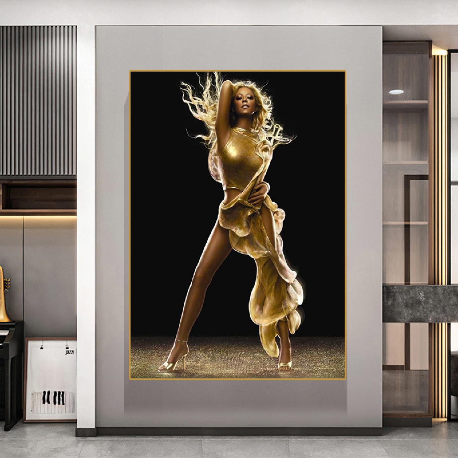 Amazon.co.jp: アメリカの女性歌手マライア・キャリー キャンバス絵画