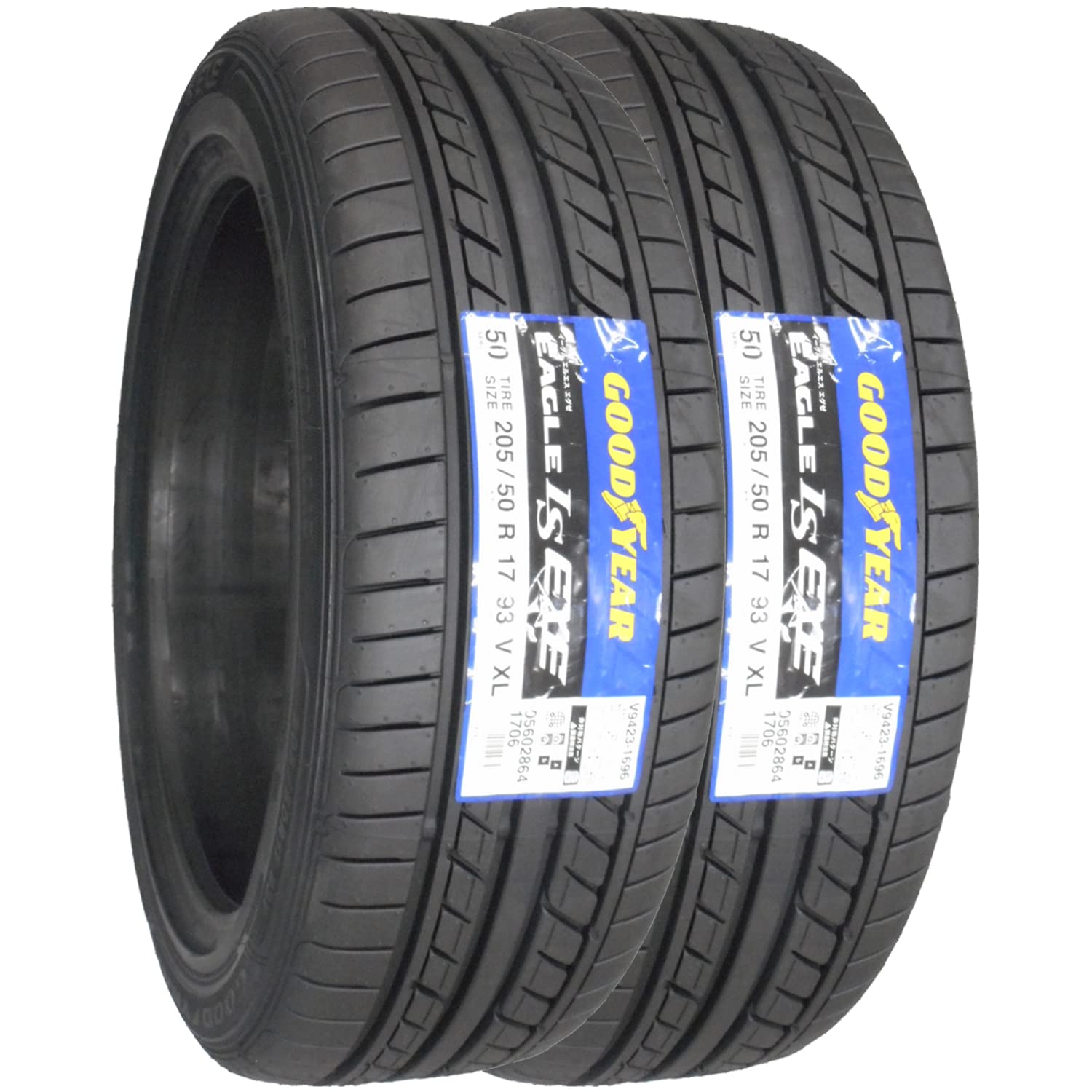 中古タイヤ4本セット205/50R17 93V GOODYEAR グッドイヤー 中古タイヤ4