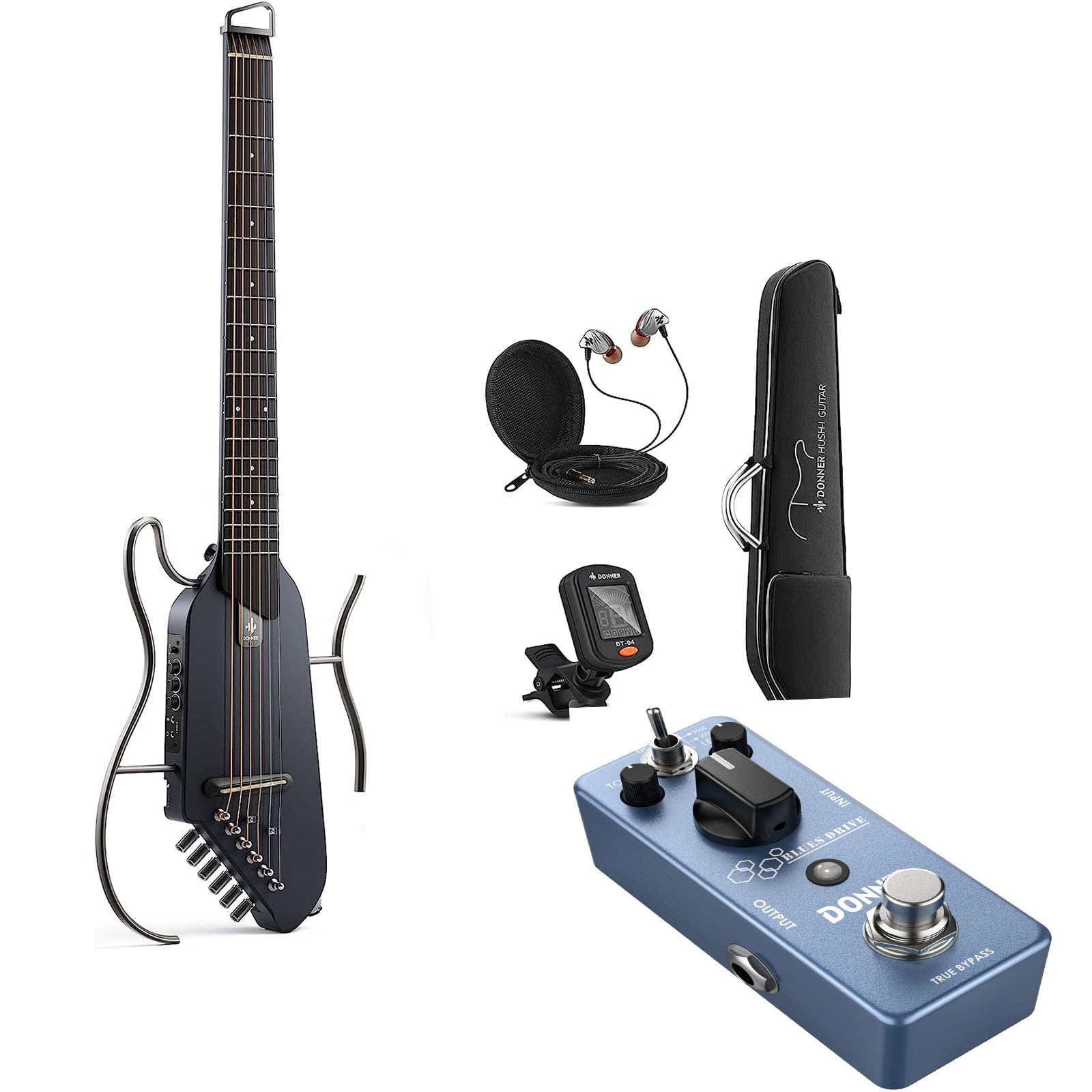 Amazon.com: Donner Hush I Travel Guitar Portable Acoustic Guitar