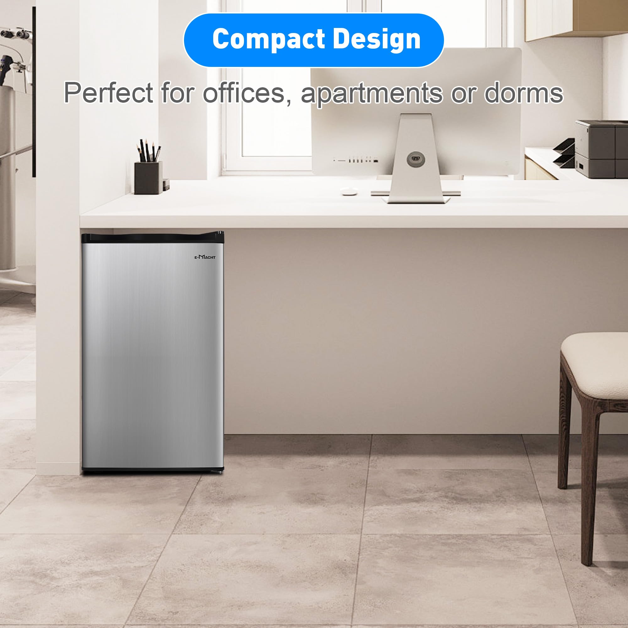 Amazon.com: Fadidio Compact Fridge with Freezer - 3.2 Cu.Ft Single