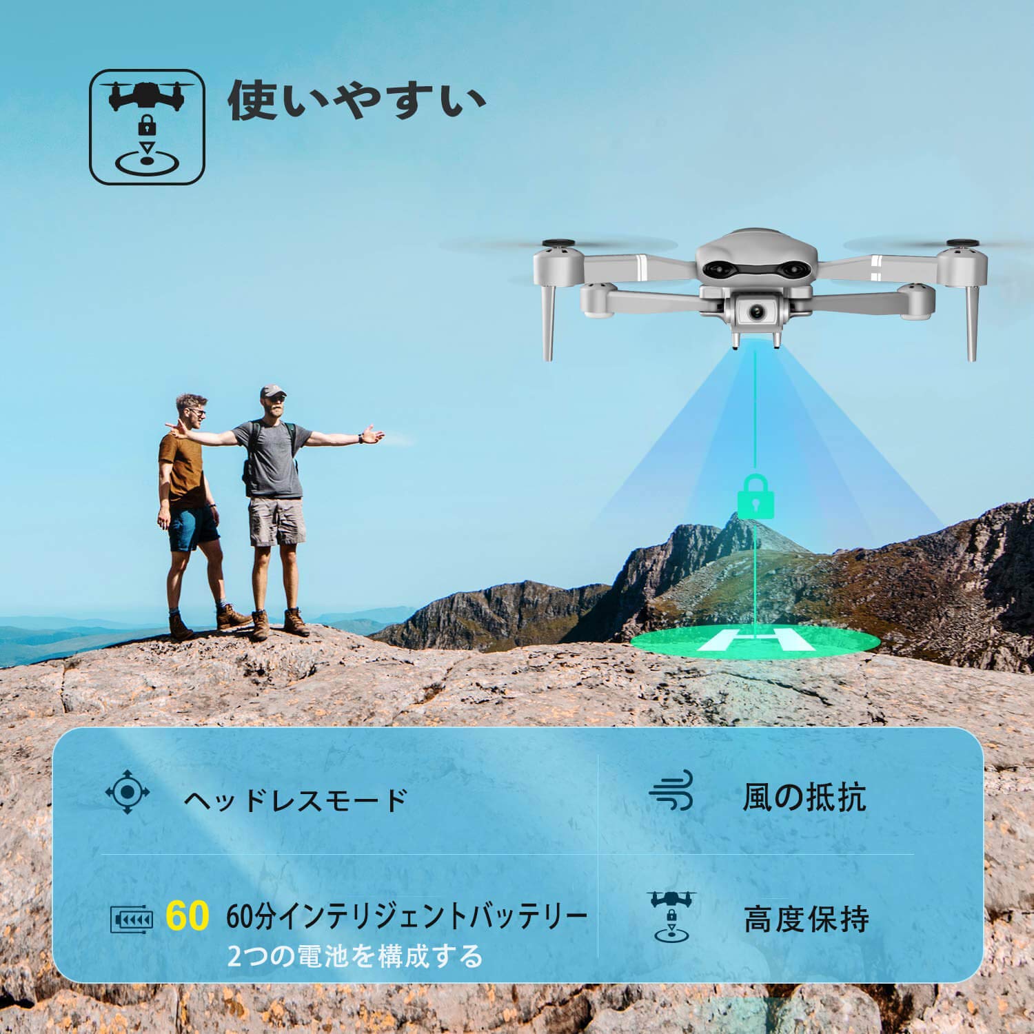 Amazon.co.jp: 4DRC ドローン GPS搭載 FHD FPV 4K 120°広角HDカメラ