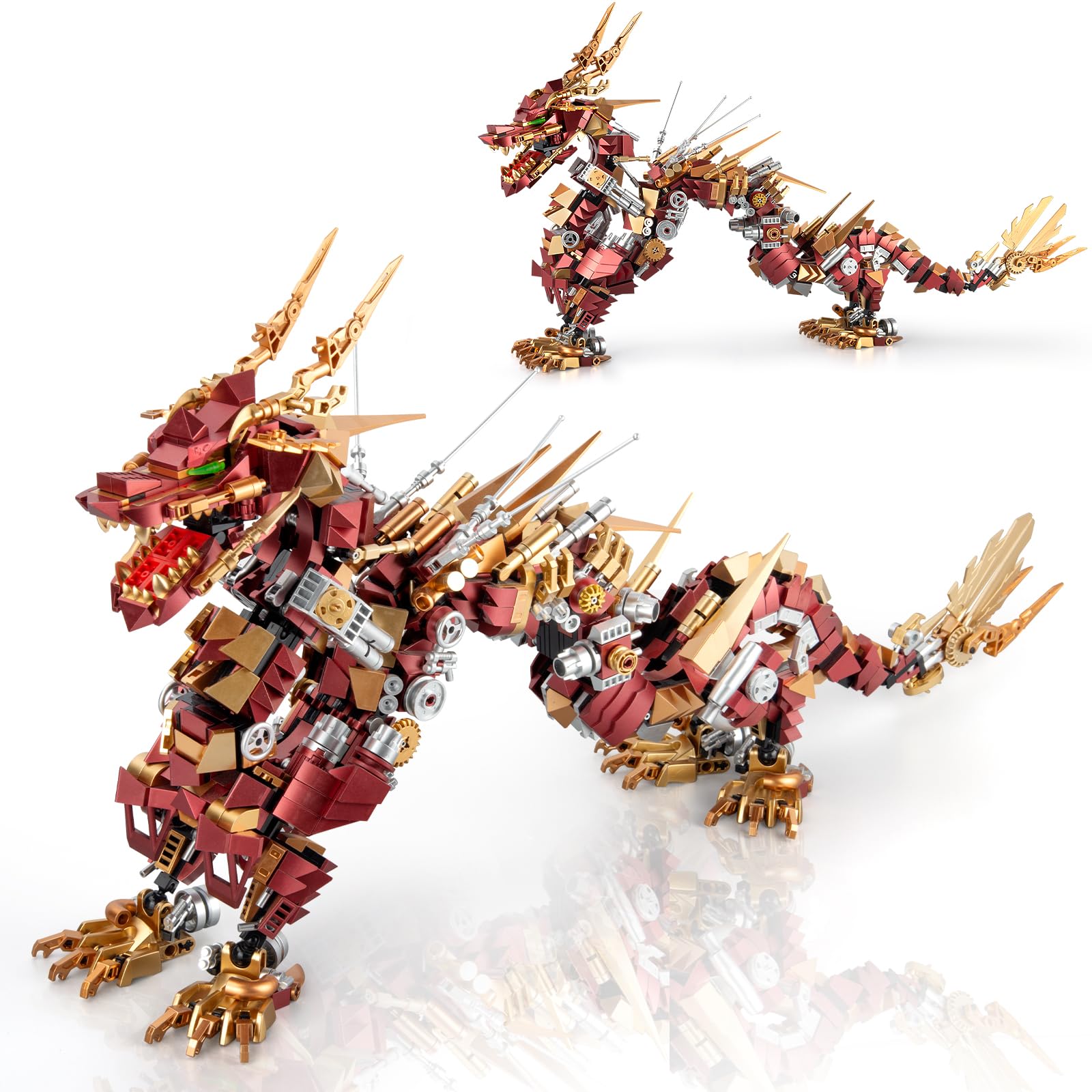 Amazon.com: HIGH GODO Dragon Building Blocks Sets for Adults, Red