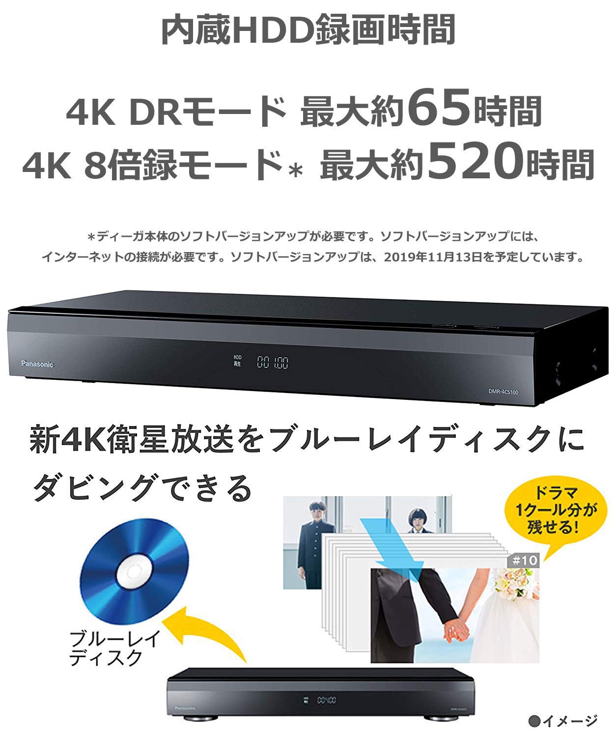 Amazon | パナソニック 1TB 3チューナー ブルーレイレコーダー 4K