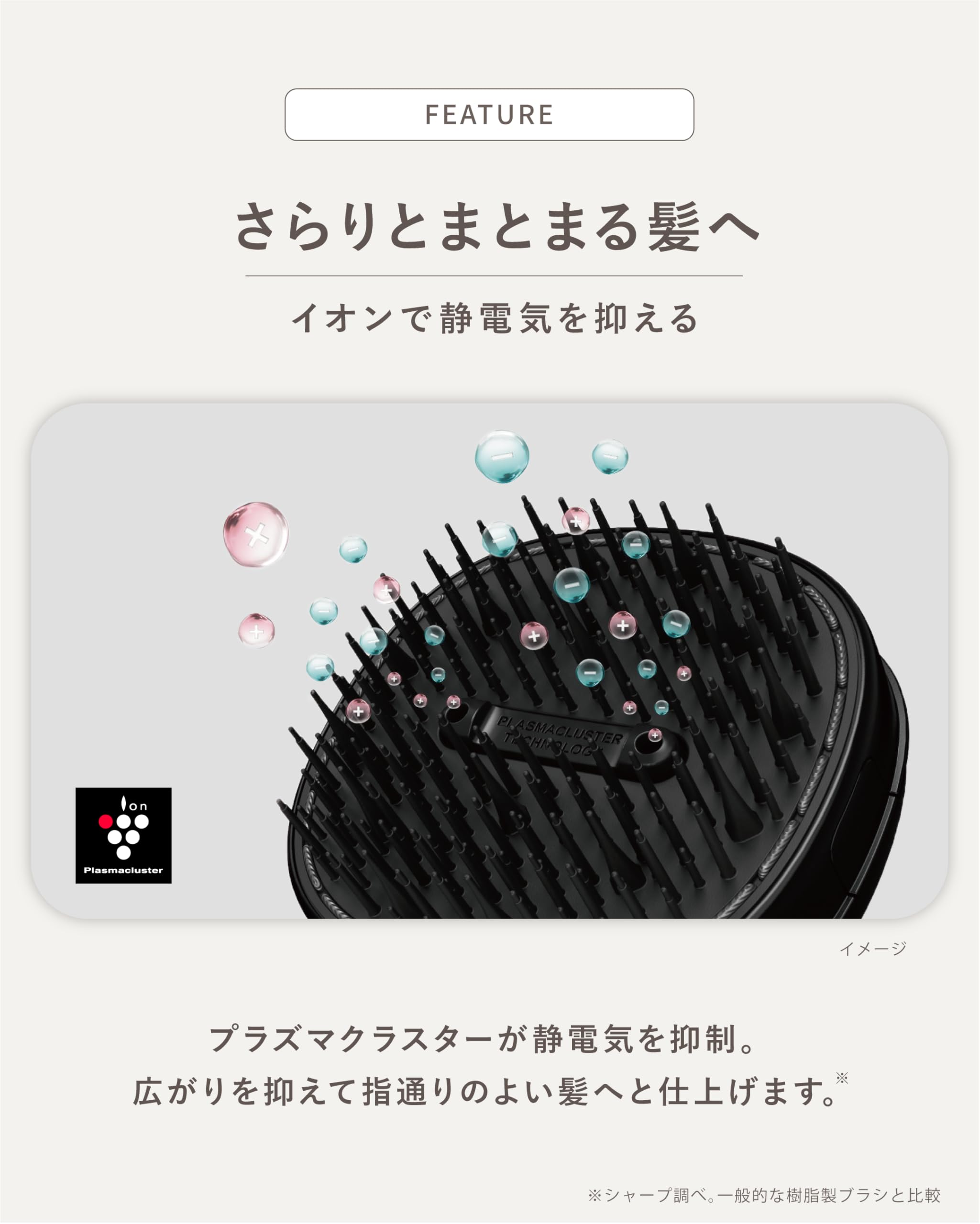 Amazon.co.jp: シャープ プラズマクラスター ヘアブラシ IB-B1-A