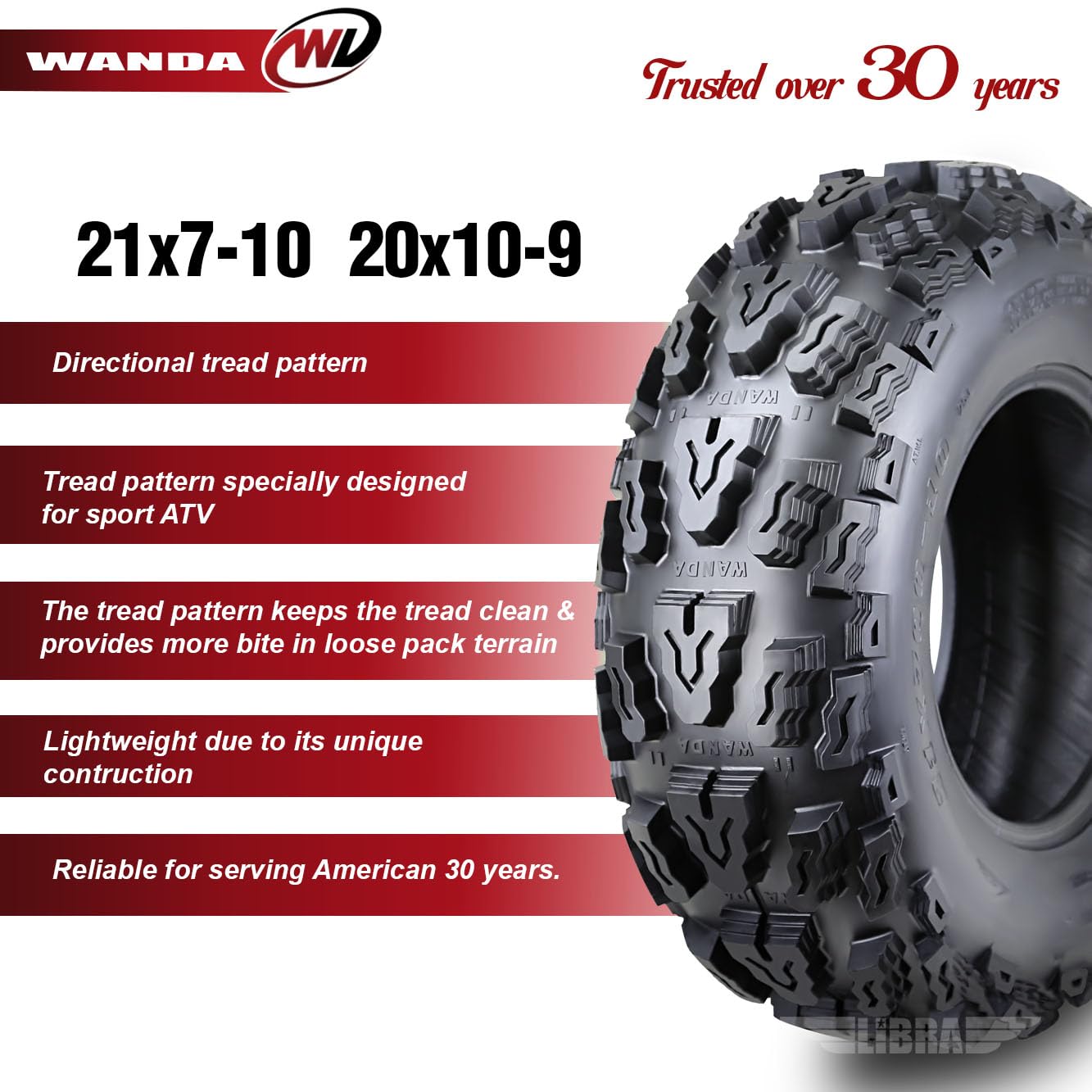 Amazon.co.jp: 21x7-10 & 20x10-9 スポーツATVタイヤセット ヤマハ